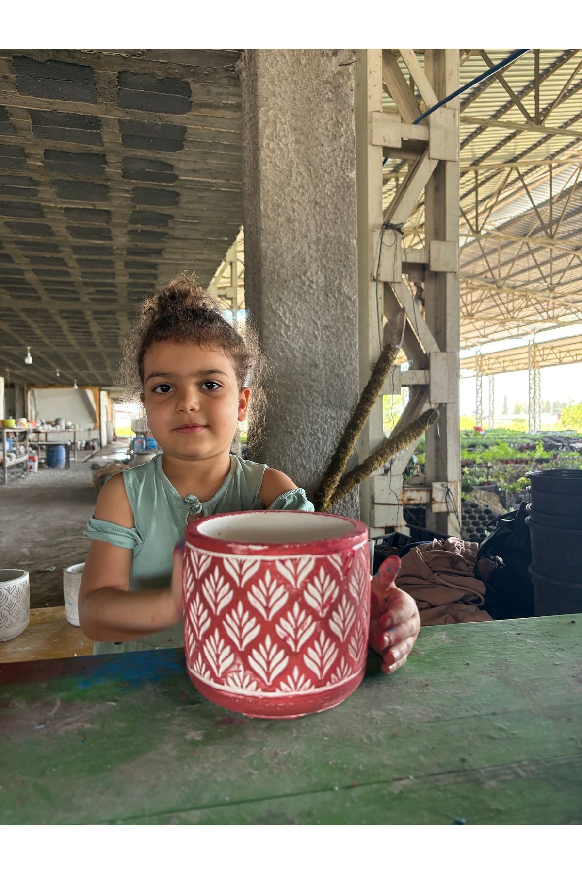 Yades Viki dizayn taş çiçek ve orkide saksısı