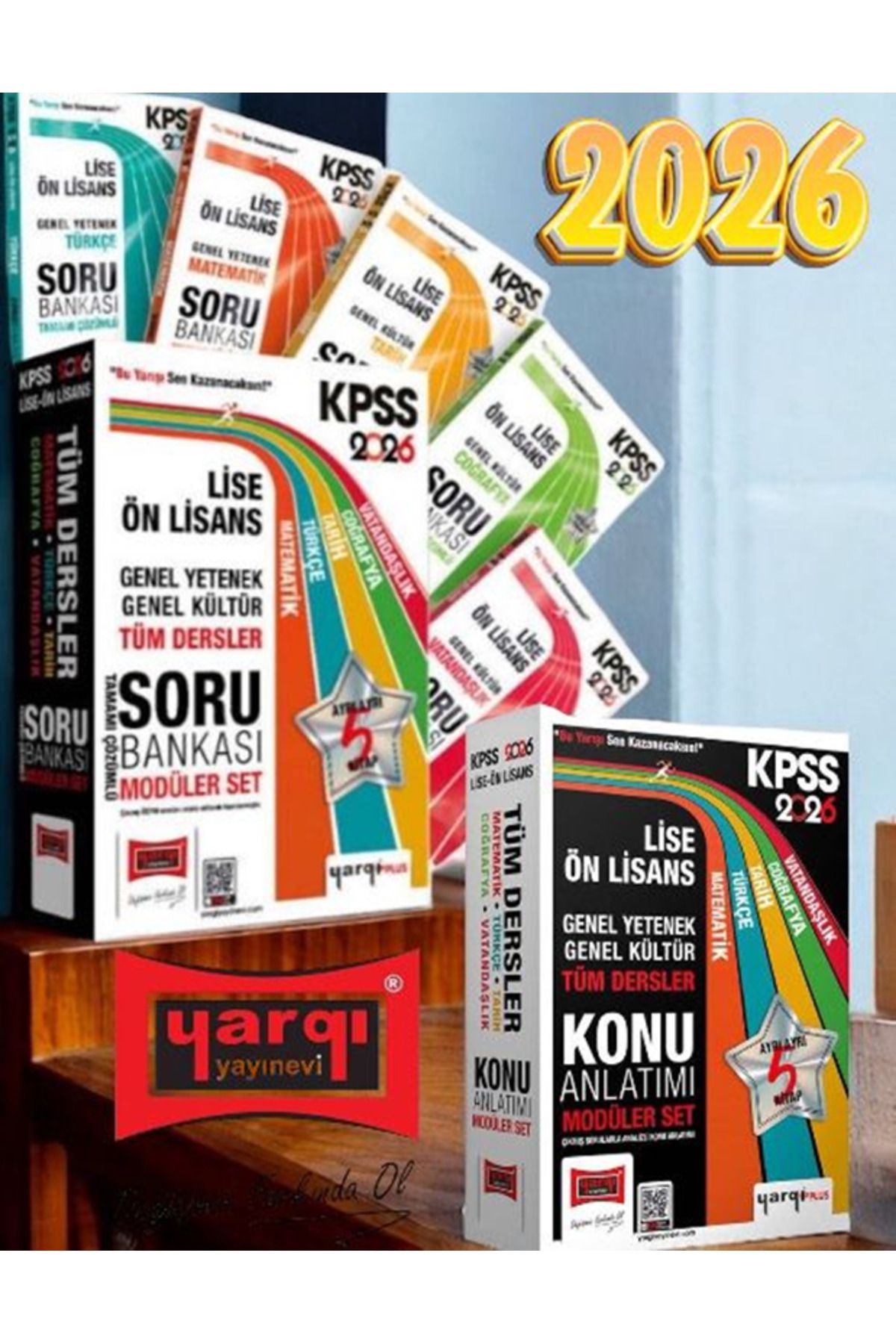 Yargı Yayınları 2026 KPSS Lise Ön Lisans GK-GY Tüm Dersler Tamamı Çözümlü Modüler Soru Bankası Ve Konu Anlatım Seti