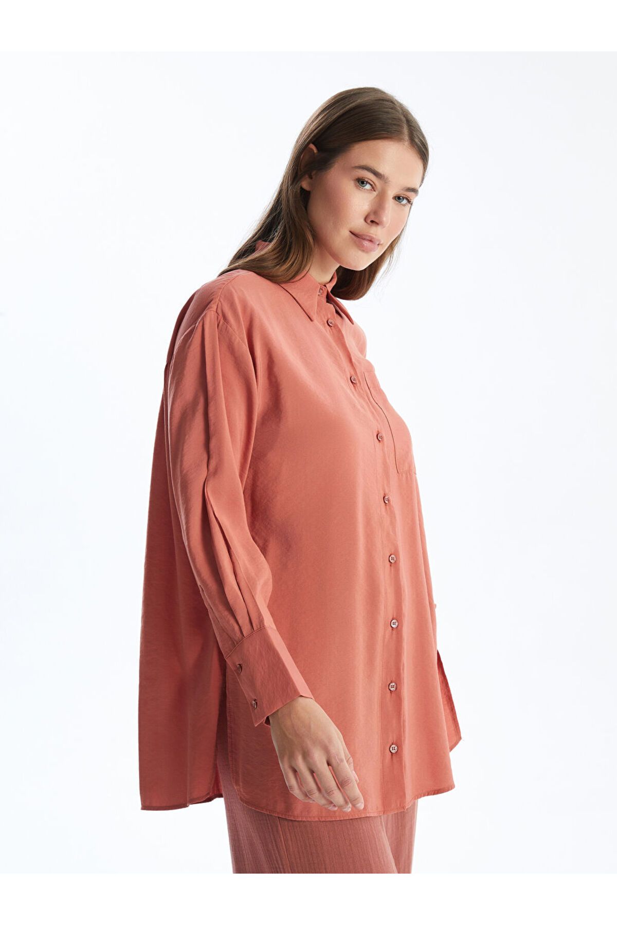 LC Waikiki Düz Oversize Kadın Gömlek Tunik