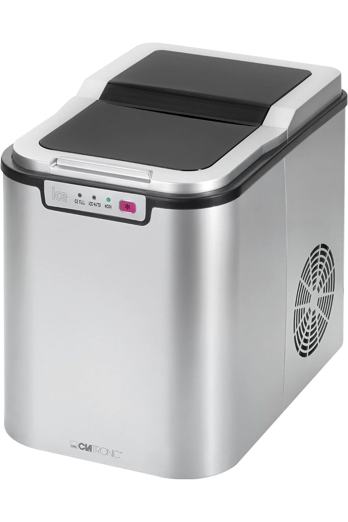 DEKORANLA Kendi Kendini Temizleyen Buz Makinesi, 12 kg/24 saatte, 1,5 Litre Su Tankı, Inox