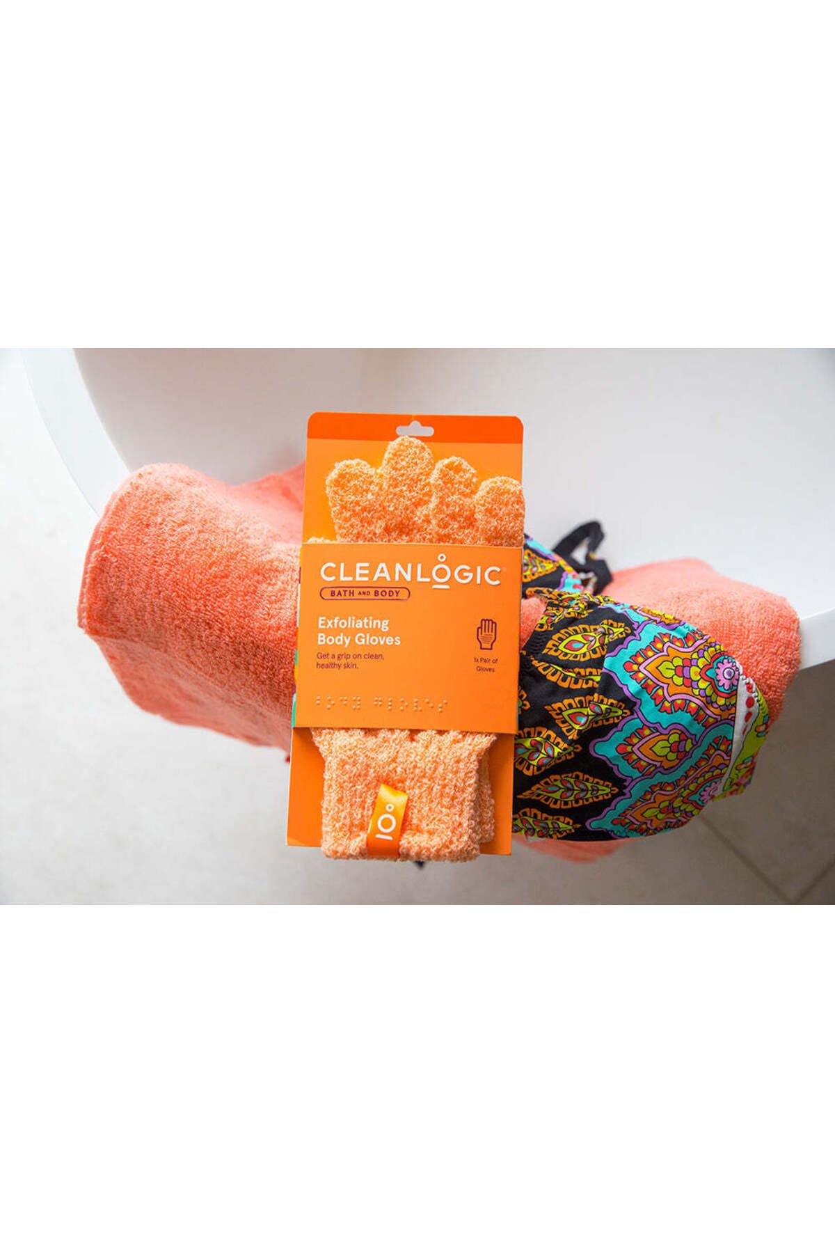 Cleanlogic-Mănuși exfoliante pentru corp, Baie și corp, Cleanlogic 5