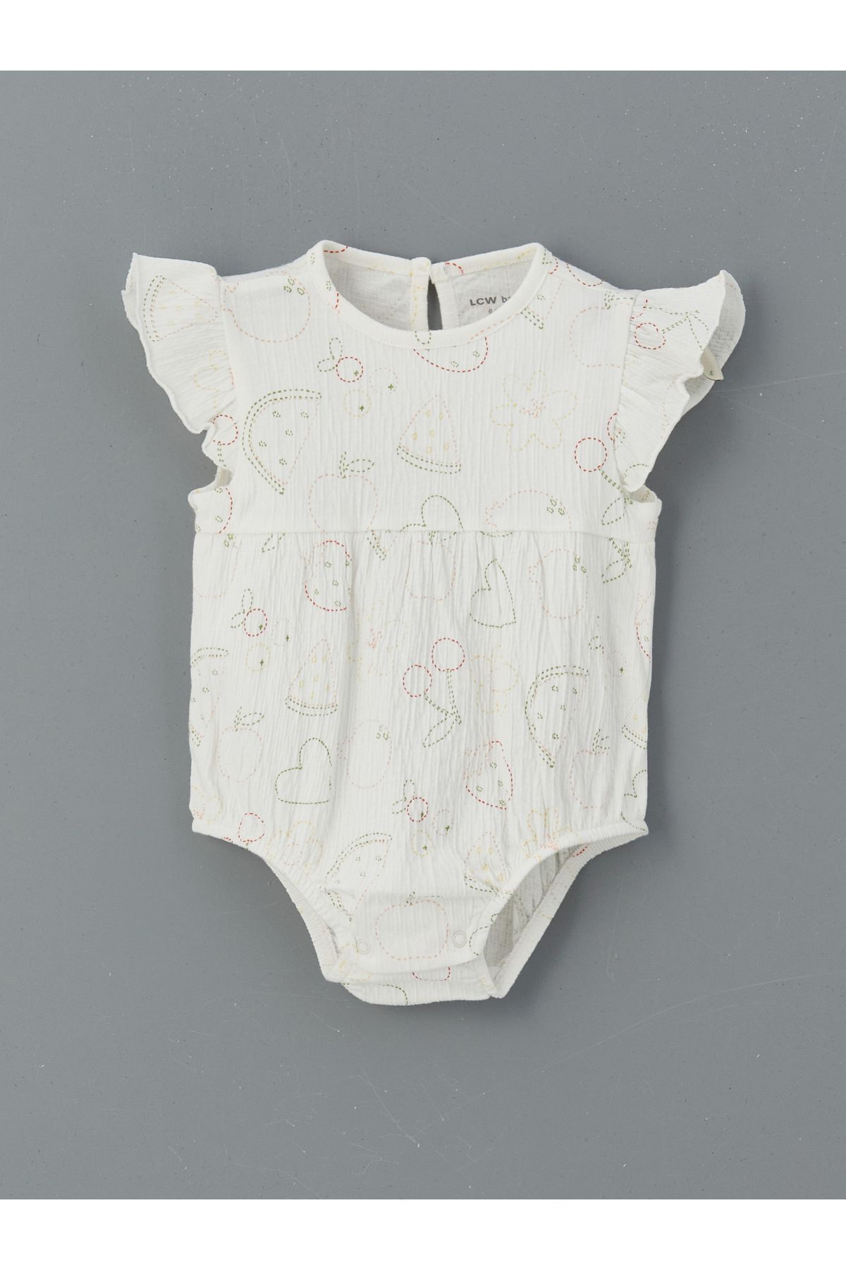 LC Waikiki Baskılı Kız Bebek Çıtçıtlı Bodysuit