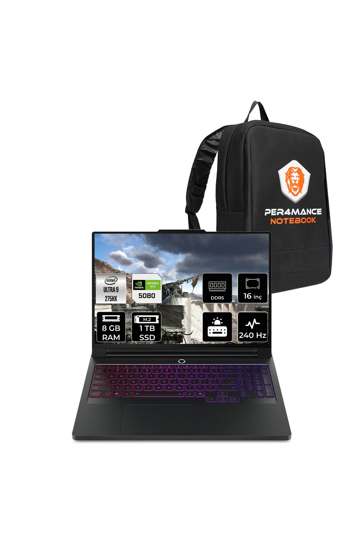 LENOVO Legion Pro 7 Ultra 9 275HX 8GB 1TB SSD RTX5080/16GB 175W 240Hz WQXGA OLED 16" FDOS Laptop