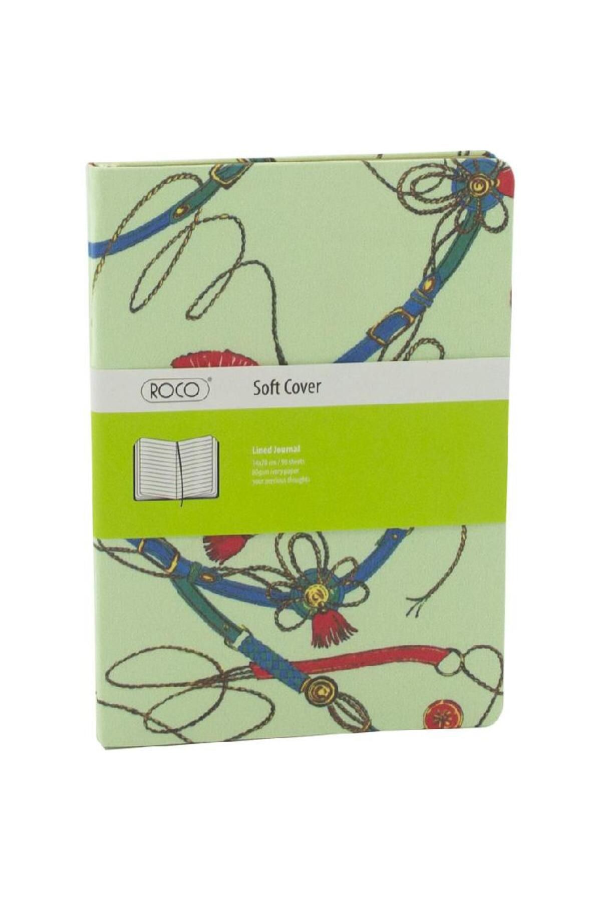 Roco-Audrey Memo Lined Notebook A5 - 96 Sheets (192 Pages) Green 1