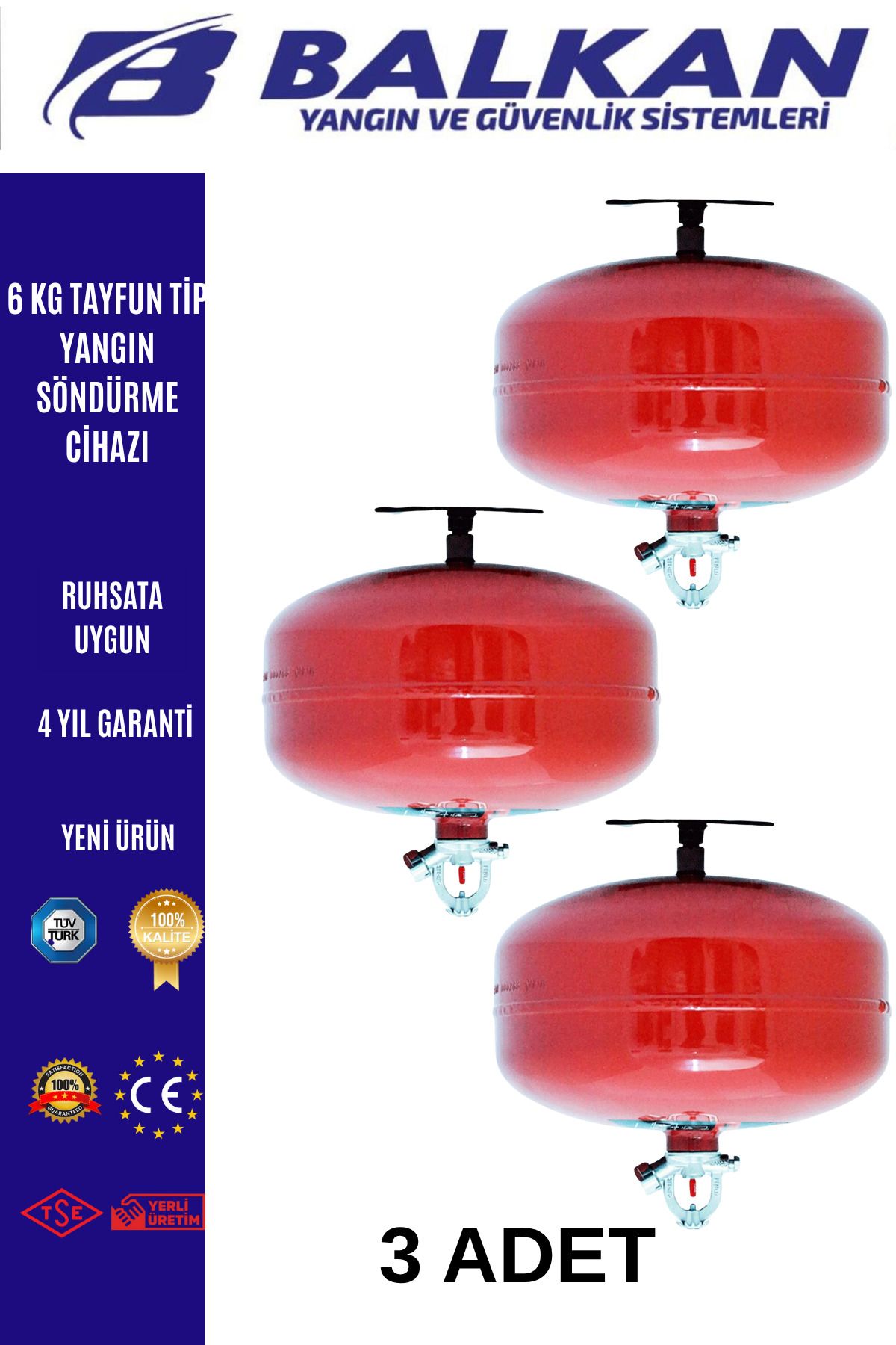 Balkan Ticaret 6 KG TAYFUN TİP YANGIN SÖNDÜRME CİHAZI