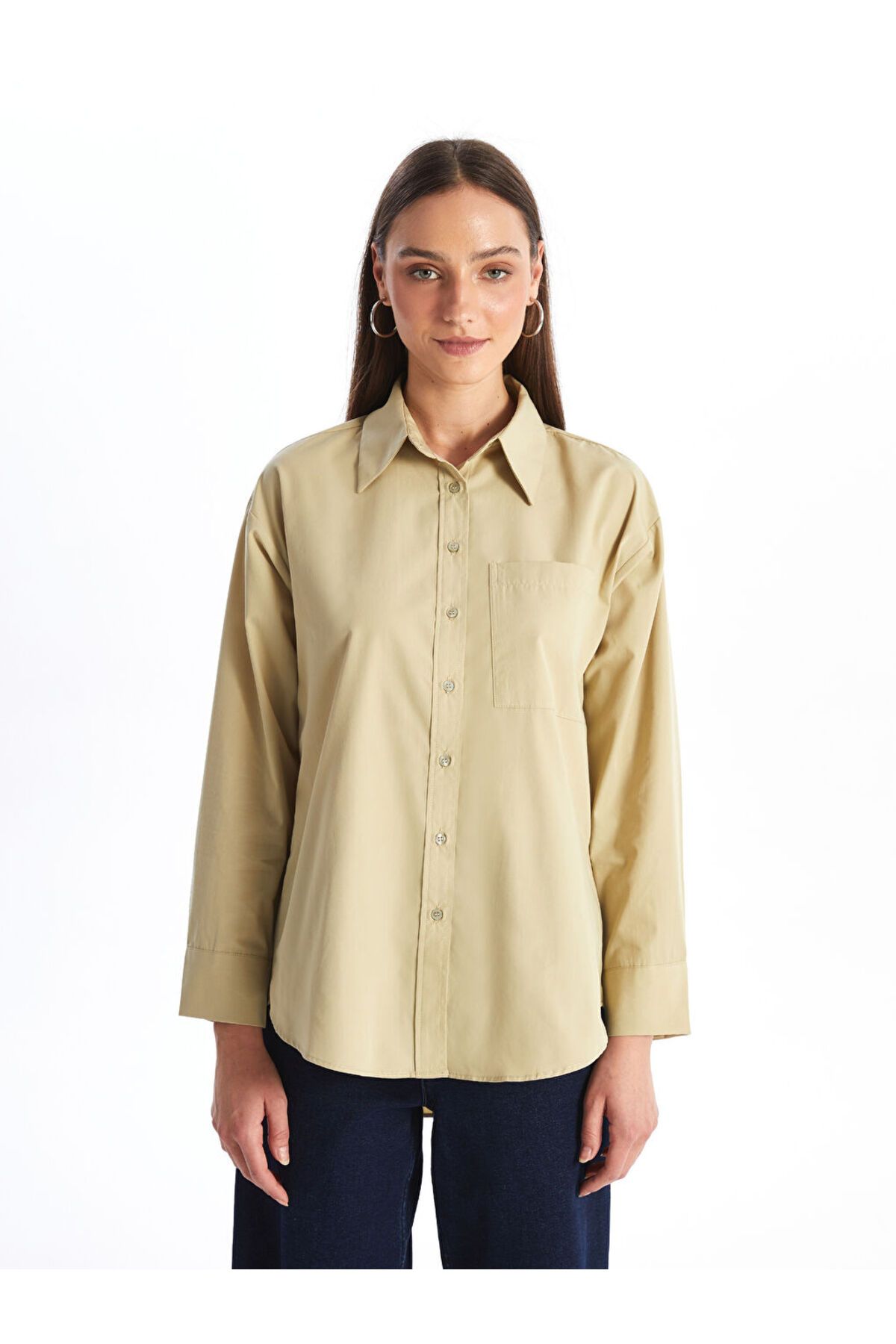 LC Waikiki Düz Oversize Kadın Gömlek Tunik