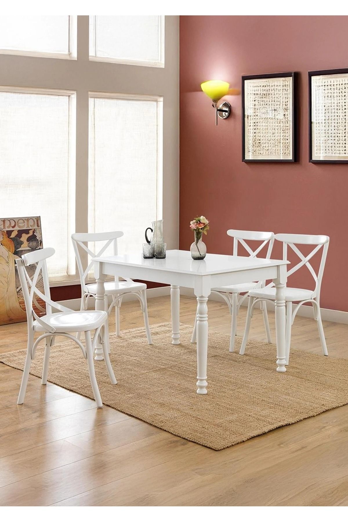 Gazzini Furniture Antik Açılır Yemek Masası 80x120