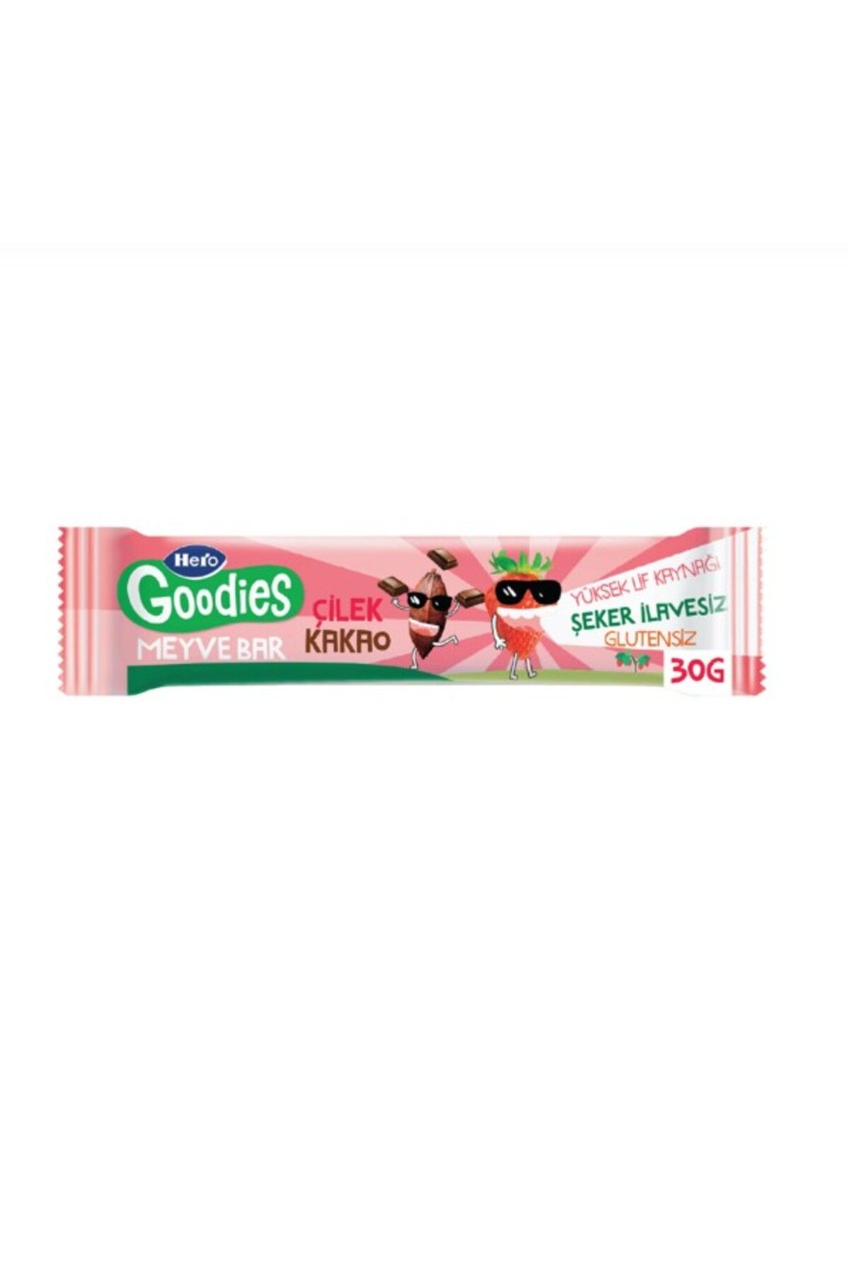 NW NessiWorld Nessiworld Hero Goodies Çilek Kakao Meyve Bar 30 Gr