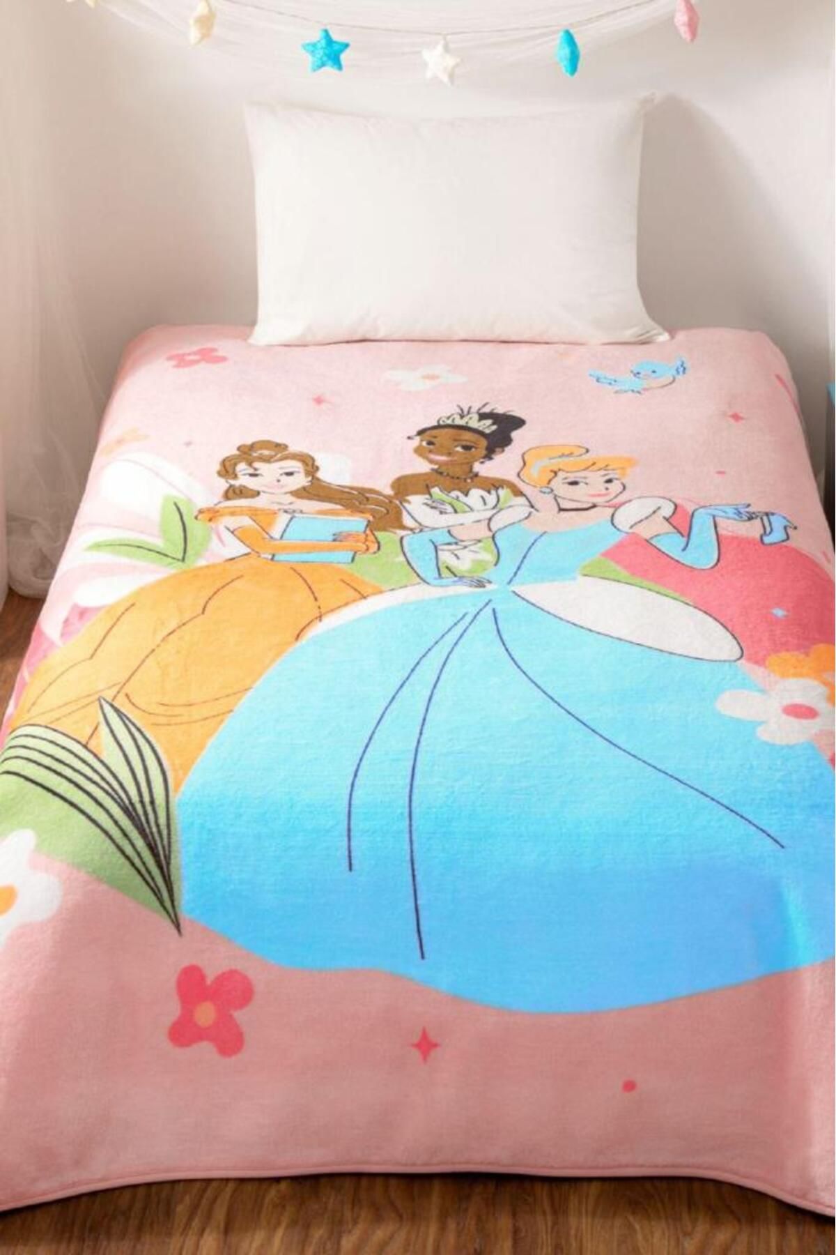 Kristal Disney Princess Lisanslı Tek Kişilik Battaniye