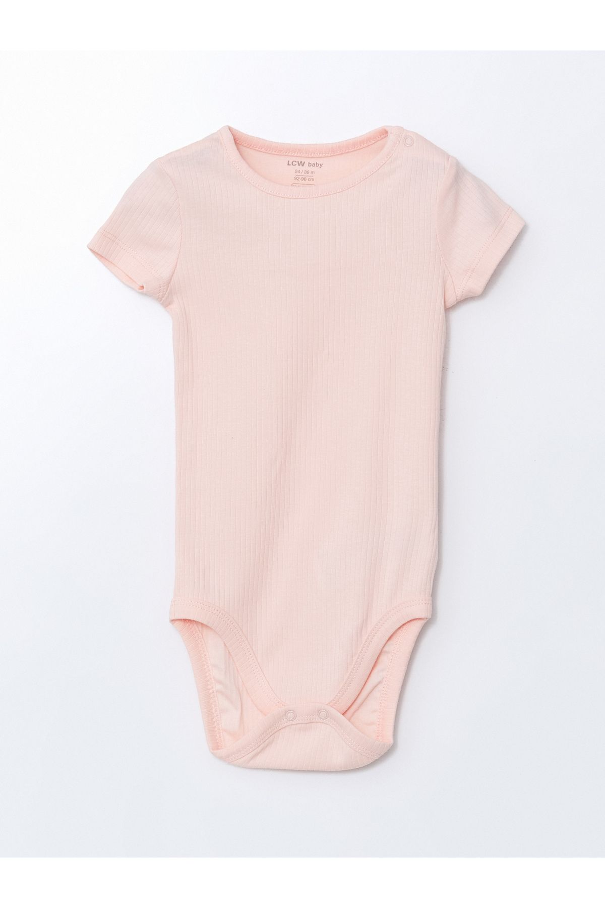 LC Waikiki Bisiklet Yaka Basic Kız Bebek Çıtçıtlı Bodysuit