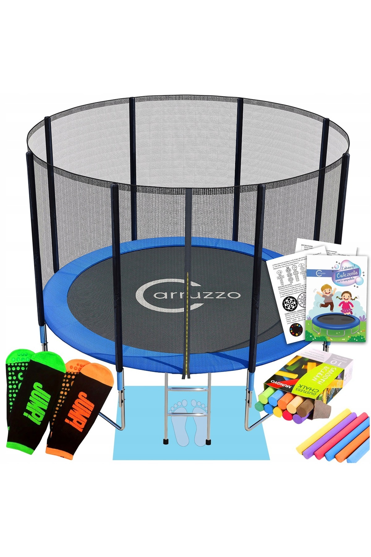 SERSIMO-Caruzzo trampoline, with external protective net, 366 cm, 150kg 1