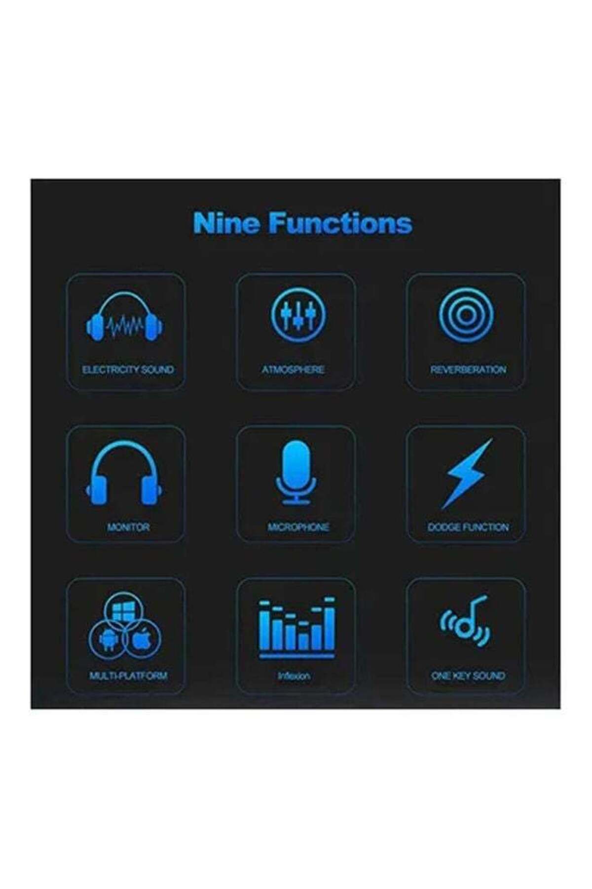 COOYA-V8S Live Streaming Sound Effect Adjustment Sound Card & Microphone Complete Kit 6