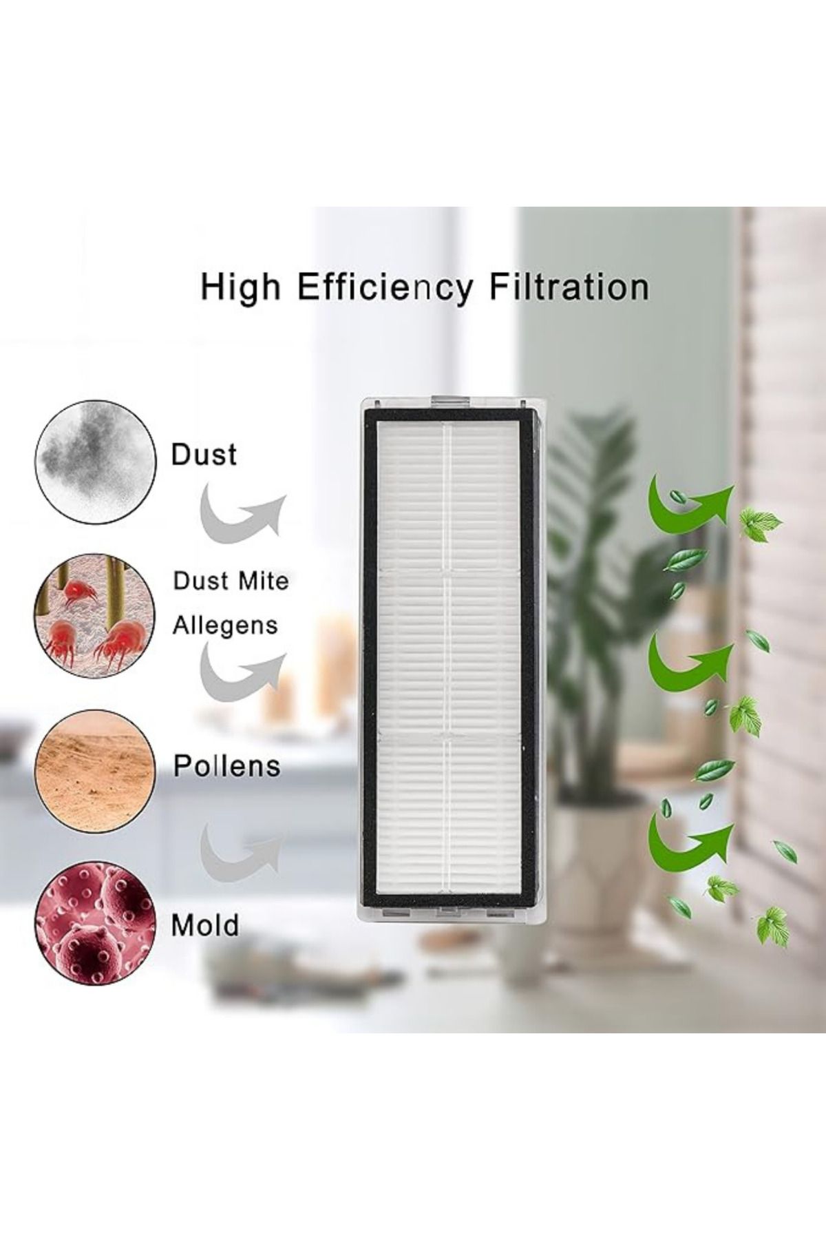 RotRever-Xiaomi Mi Robot Vacuum Mop 2 Ultra and Dreame Bot D10+Plus Compatible Filter, Brush Set-5 Pieces 3