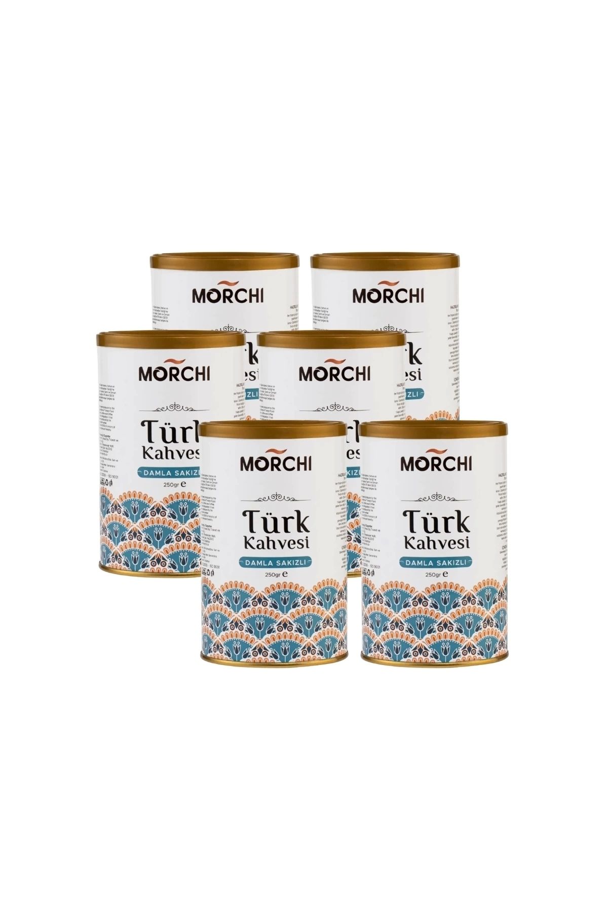 MORCHI Damla Sakızlı Turk Kahvesi 250 gr Teneke 6 Adet
