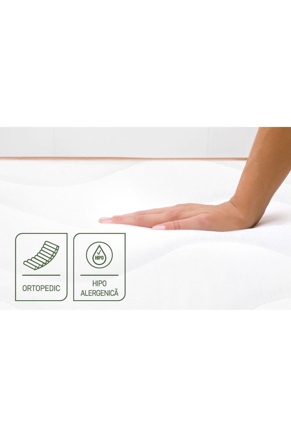 Green Future-Orange Line Orthopedic Mattress 160x190 Cm, H 18 Cm - Hypoallergenic, Anatomical 8