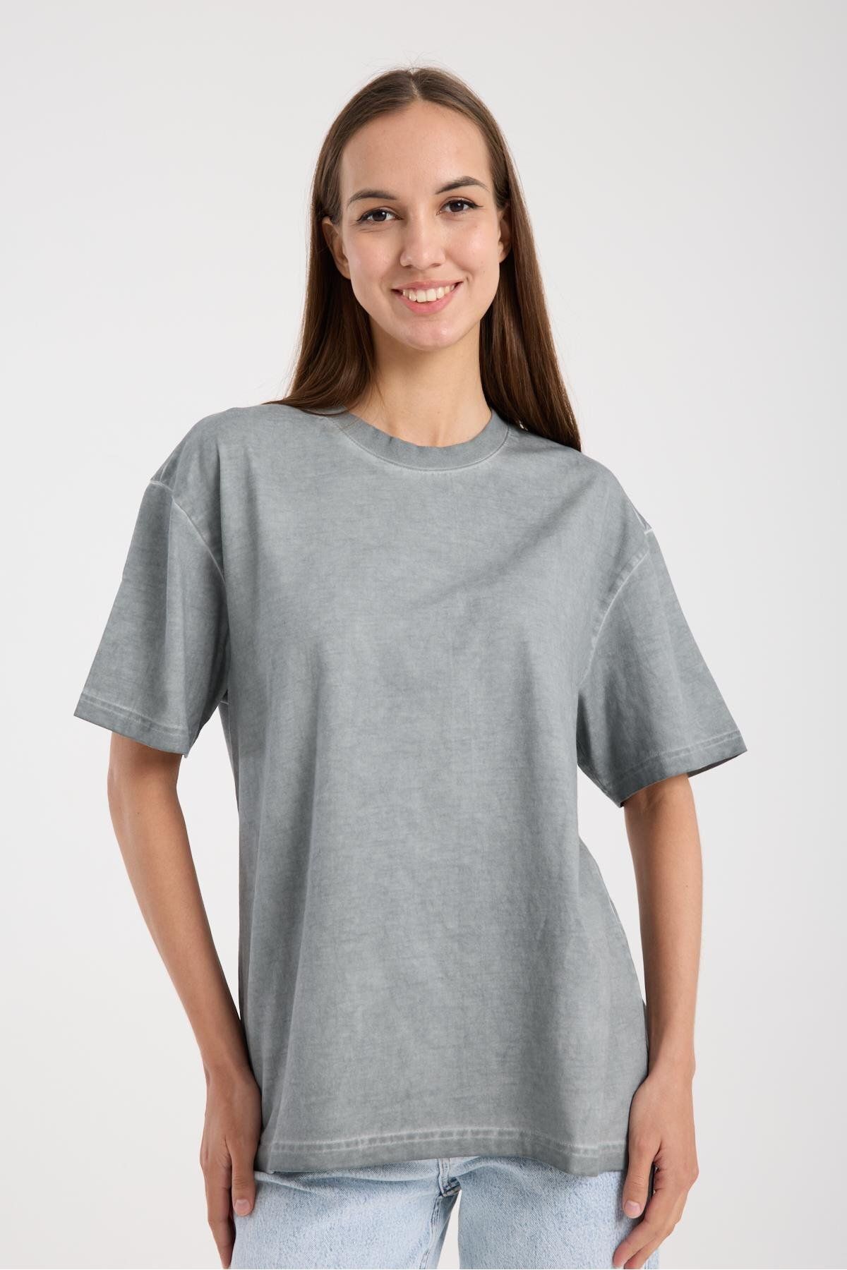 Store %100 Pamuk Kadın Oversize T-Shirt Şık Ve Rahat Giyim