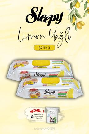 Sleepy Mutfak Havlusu Limon Yağlı 2'li 50 Yaprak, ROSIE Hediye
