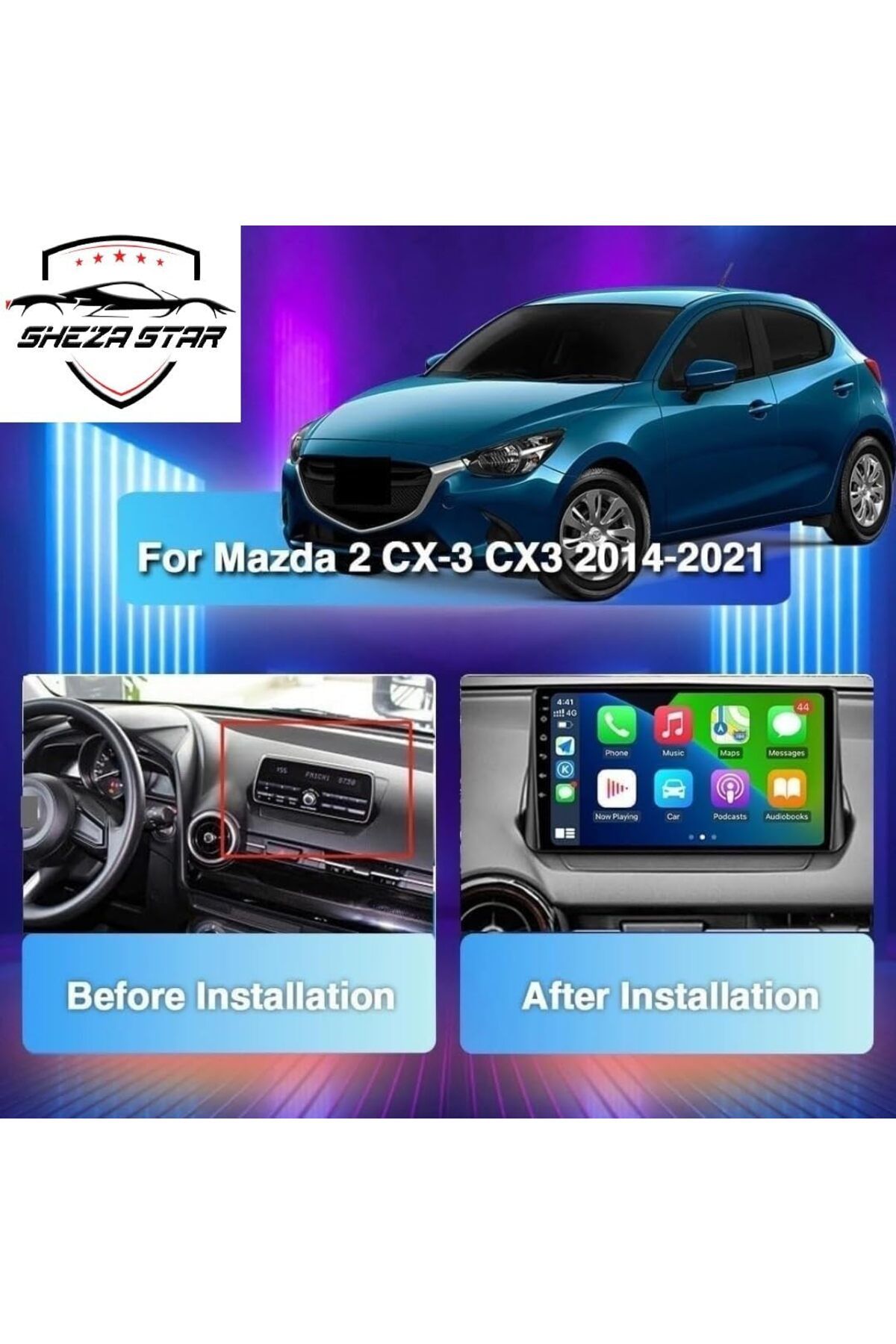 SHEZA STAR-Android Car Stereo for Mazda CX-3 CX3 2014-2021 2+32Gb With AHD Camera 2