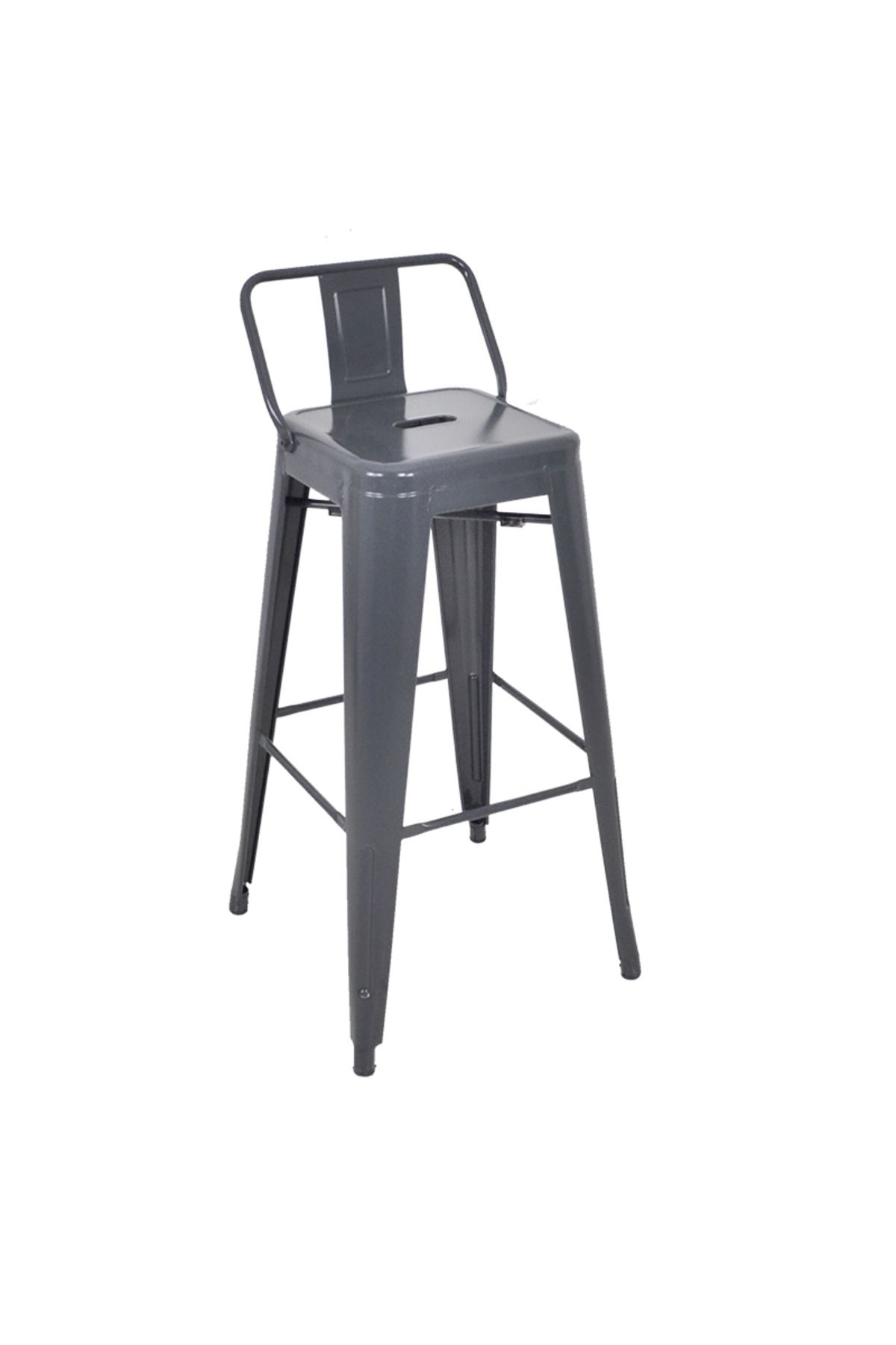 ChairLife Tolix Sırtlı Metal Bar Tabure