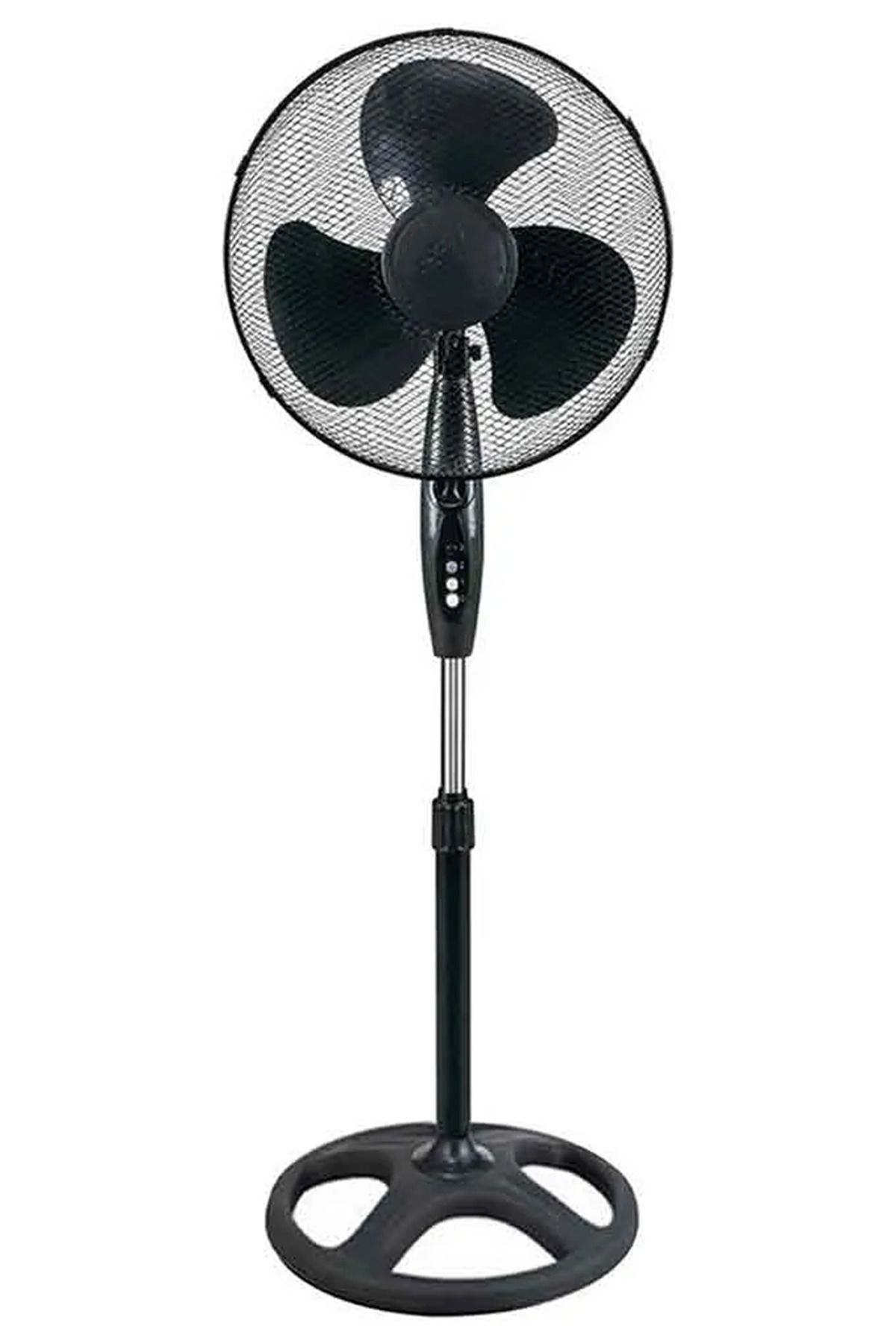 Markafox 16 İnç Ayaklı Vantilatör 55W Ev Tipi 3 Kademeli Hız 90° Salınım 5 Pervaneli Sessiz Fan