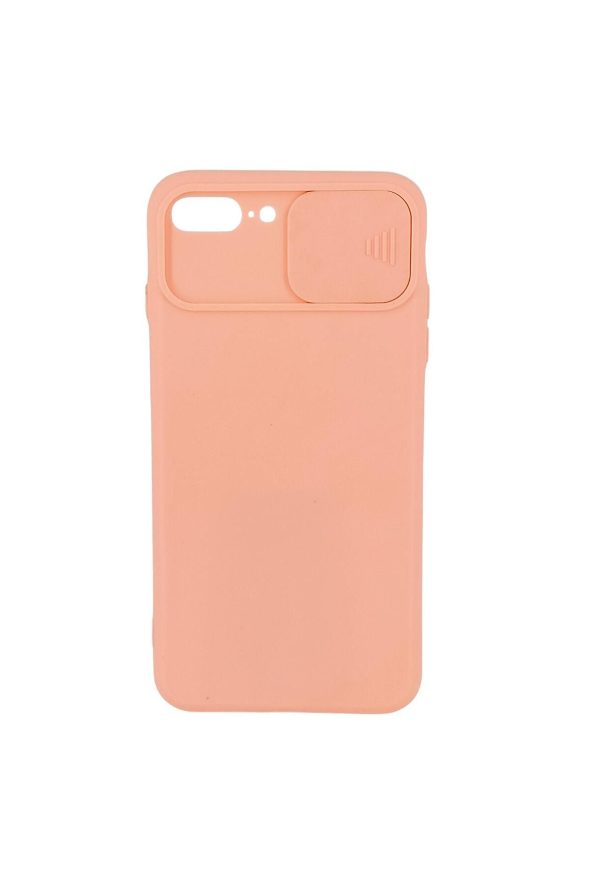 Ehr. iPhone 7 Plus / 8 Plus Uyumlu Kamera Sürgülü Mat Silikon Kılıf