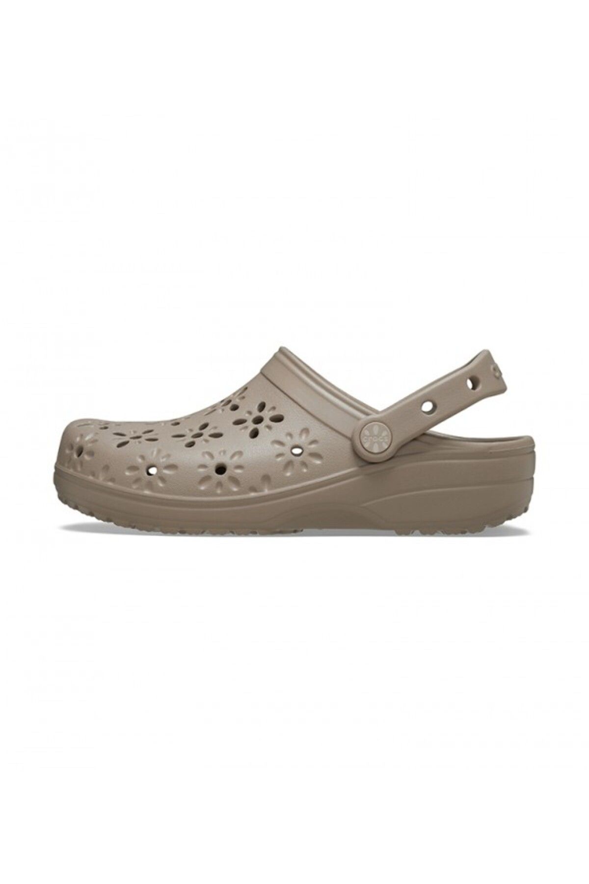 Crocs-Grey Classic Floral Cut Out Clog 2