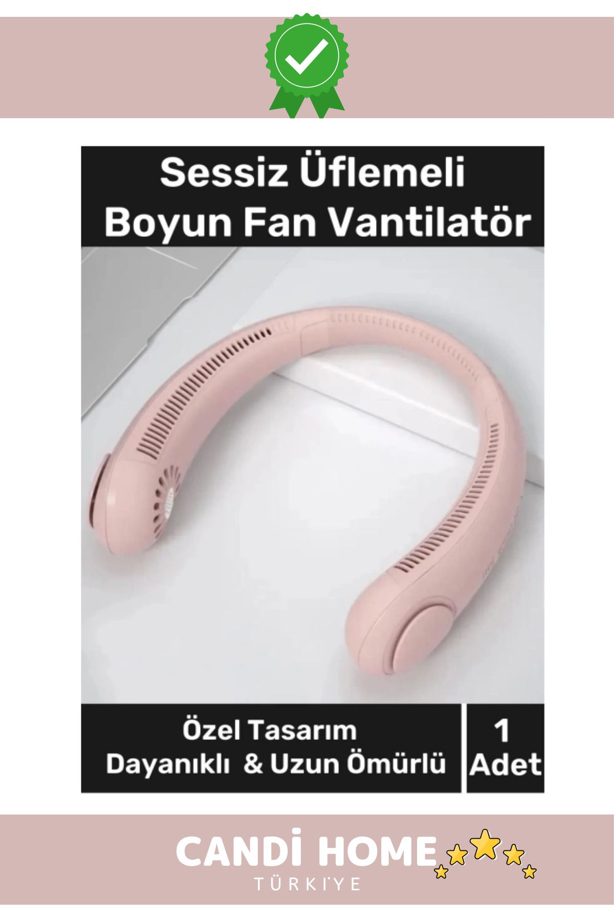 HOBİ CONDİ Özel Seri Luxury Taşınabilir Şarjlı Yüksek Kalite Sessiz Hava Soğutucu Üflemeli Boyun Vantilatör