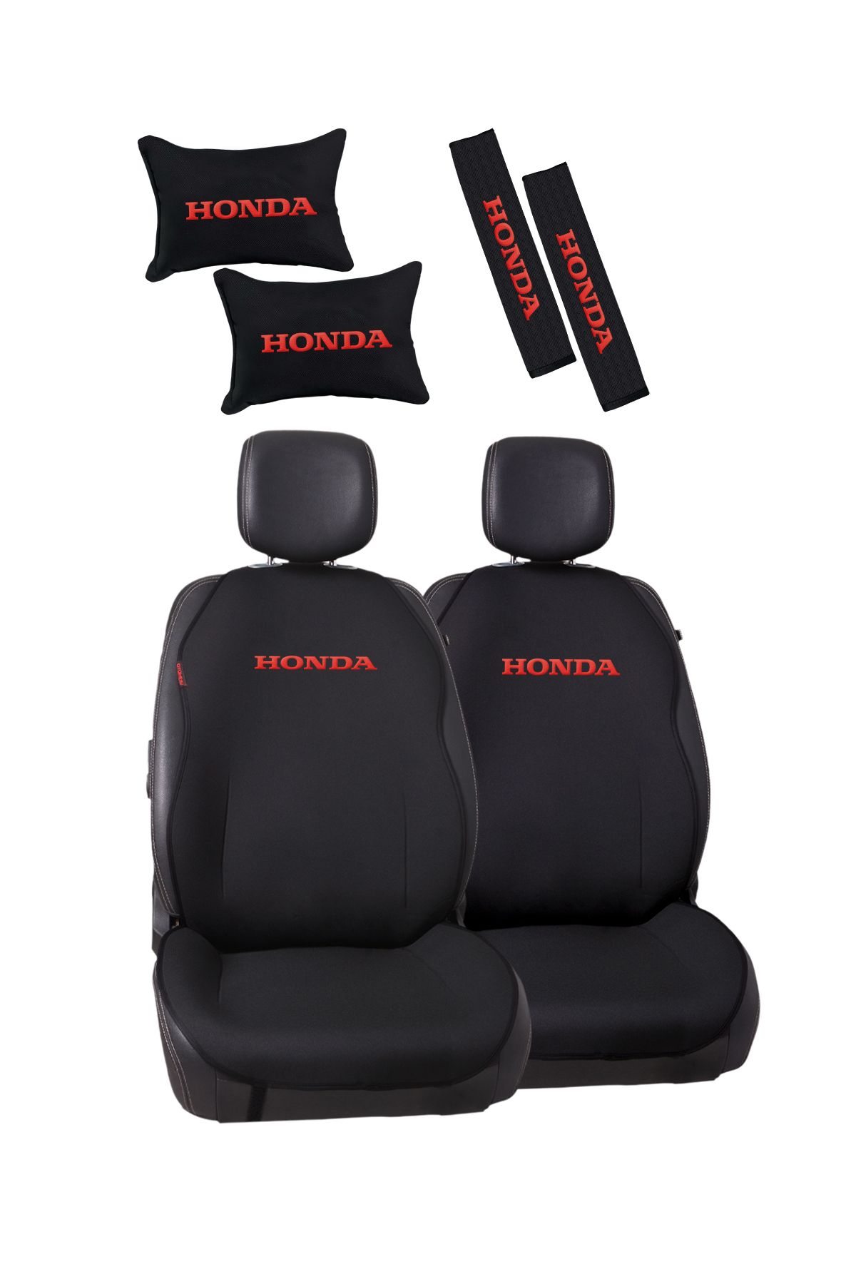 otomind Kırmızı Honda Nakışlı Dokuma Oto Minder ve Konfor Seti