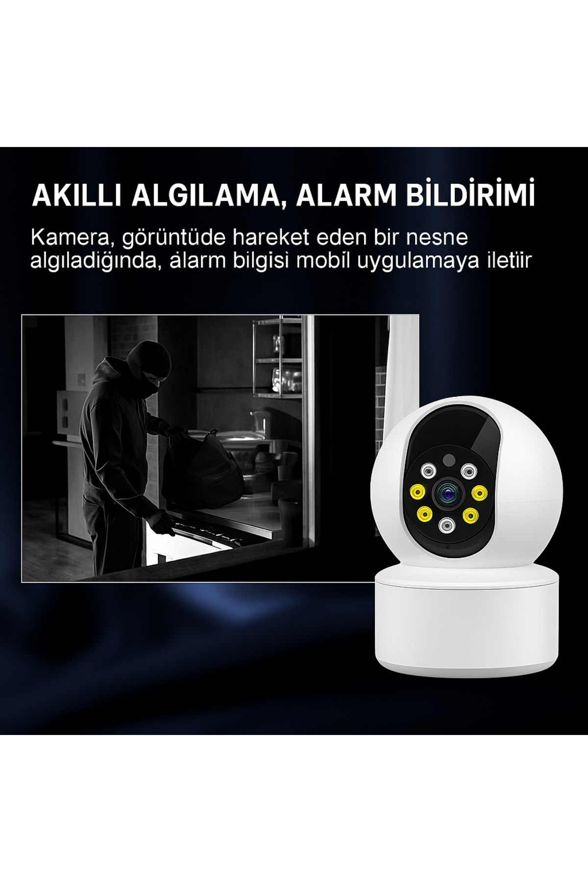 BLUE İNTER 5G Destekli Akıllı Güvenlik Kamerası 360° Döner, Gece Görüşlü, Çift Yönlü Konuşma-CMR-23 fotoğrafı 6 (önizleme)