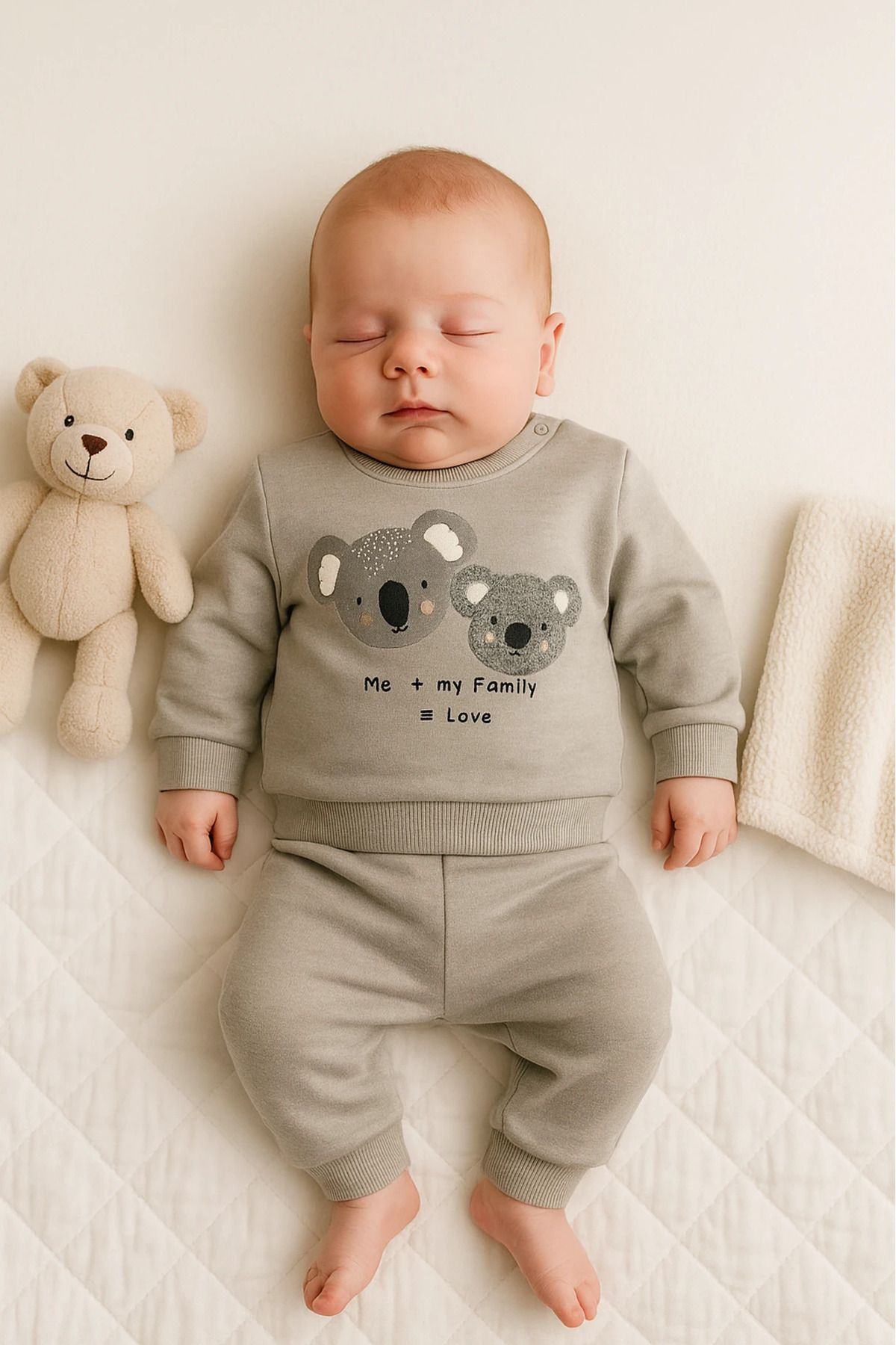 Çıldırıns Süzene Koala Nakışlı 2’li Bebek Takım