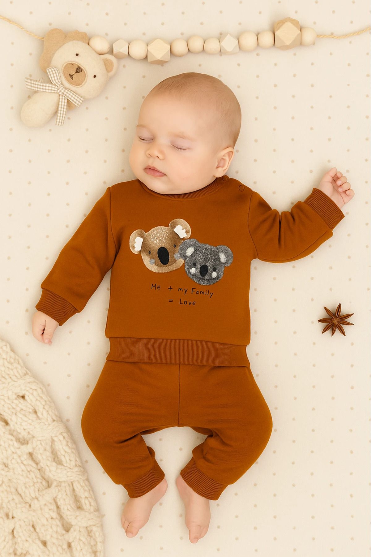 Çıldırıns Süzene Koala Nakışlı 2’li Bebek Takım