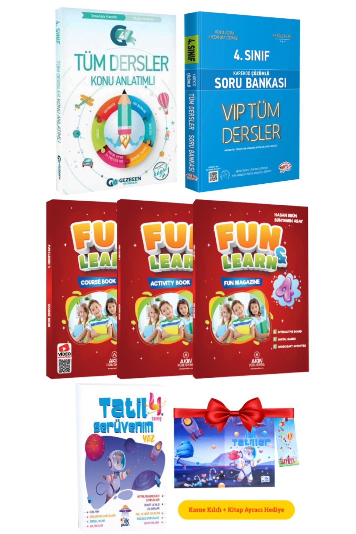 Gezegen Yayıncılık 4. Sınıf Tüm Dersler Konu Anlatımı+ Editör Soru Bankası+ Fun Learn İngilizce Seti+ Yaz Tatil Kitabı