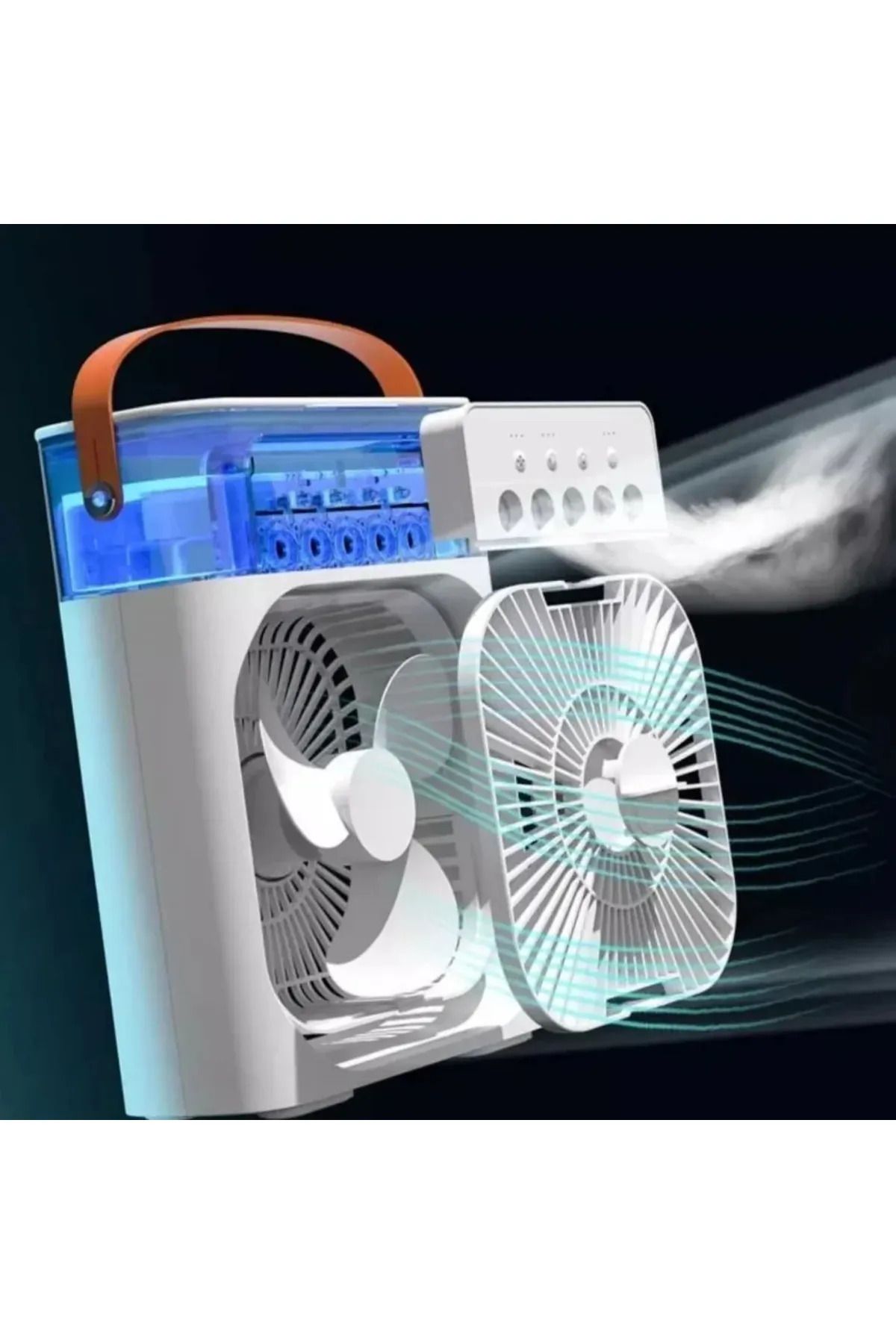 teknonisa Ultrasonik buzlu Ev Ofis Hava Vantilatörü Nemlendirici Fan Buhar Makinesi rgb 600ml