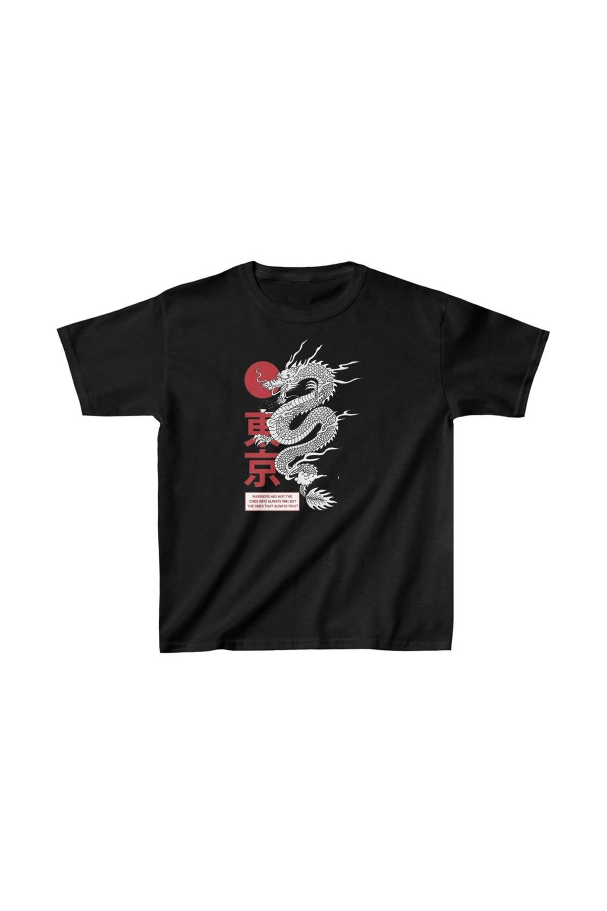 fashok Unisex Çocuk Baskılı T-Shirt - Siyah