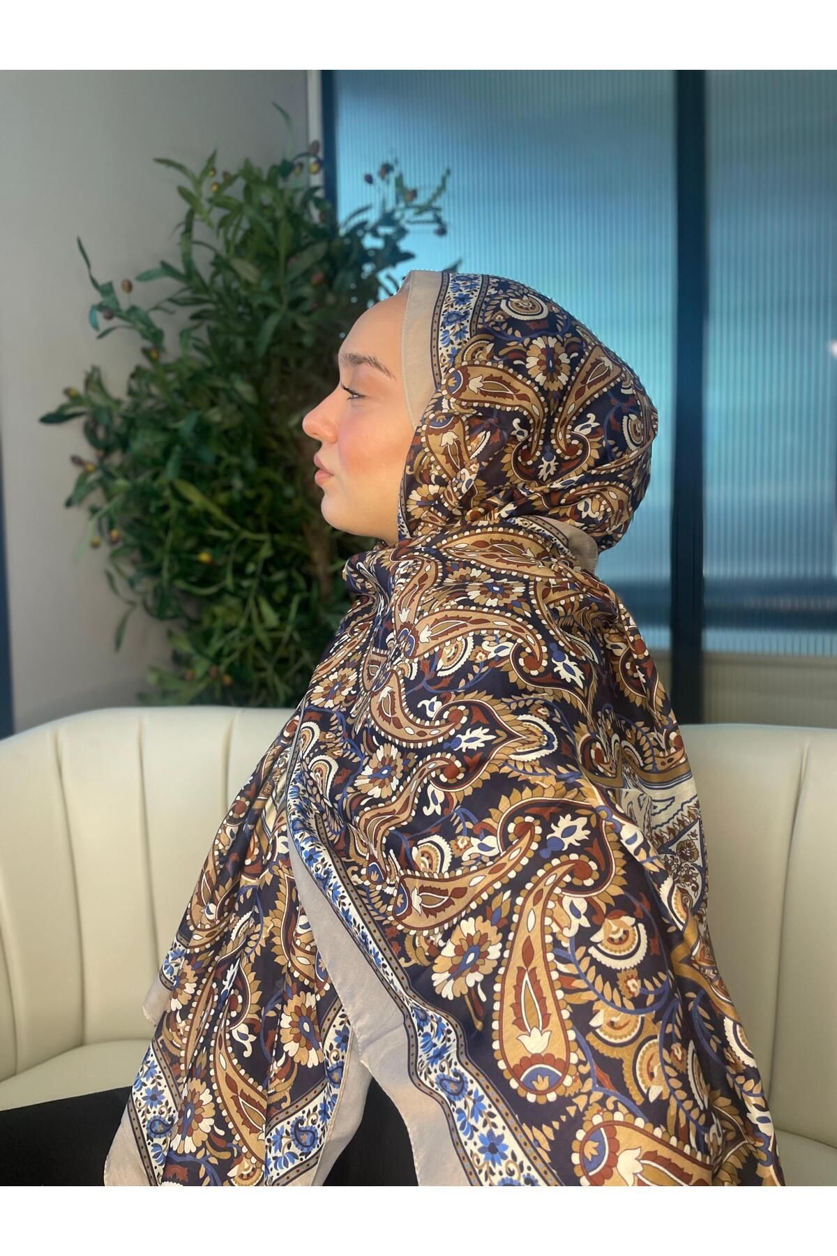 Oxygen Scarfs Etro Buta Desenli Pamuk Soft Şal - 377350