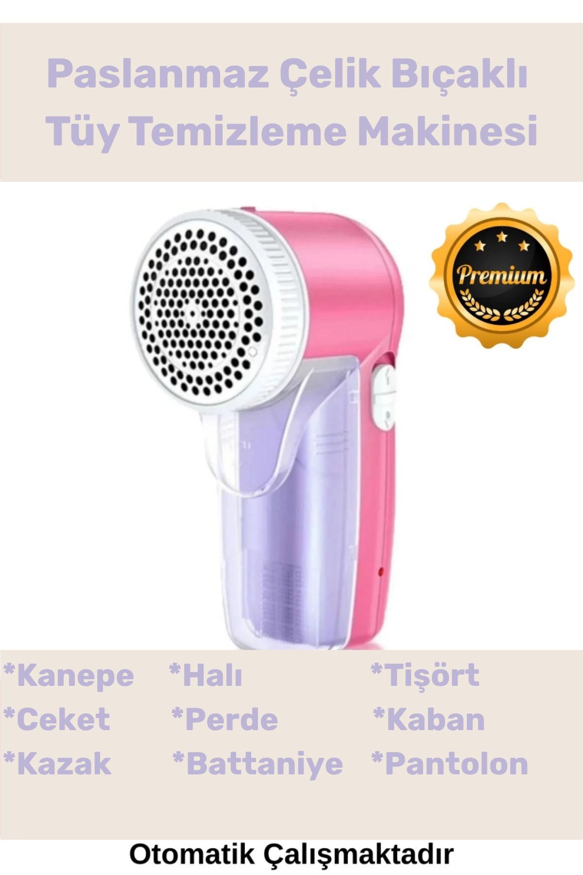 PeraNova Deluxe Taşınabilir Tiftik Kazak Tüy Toz Alıcı Takım Elbise Halı Kıyafet Plli Tüy Temizleme Makinesi