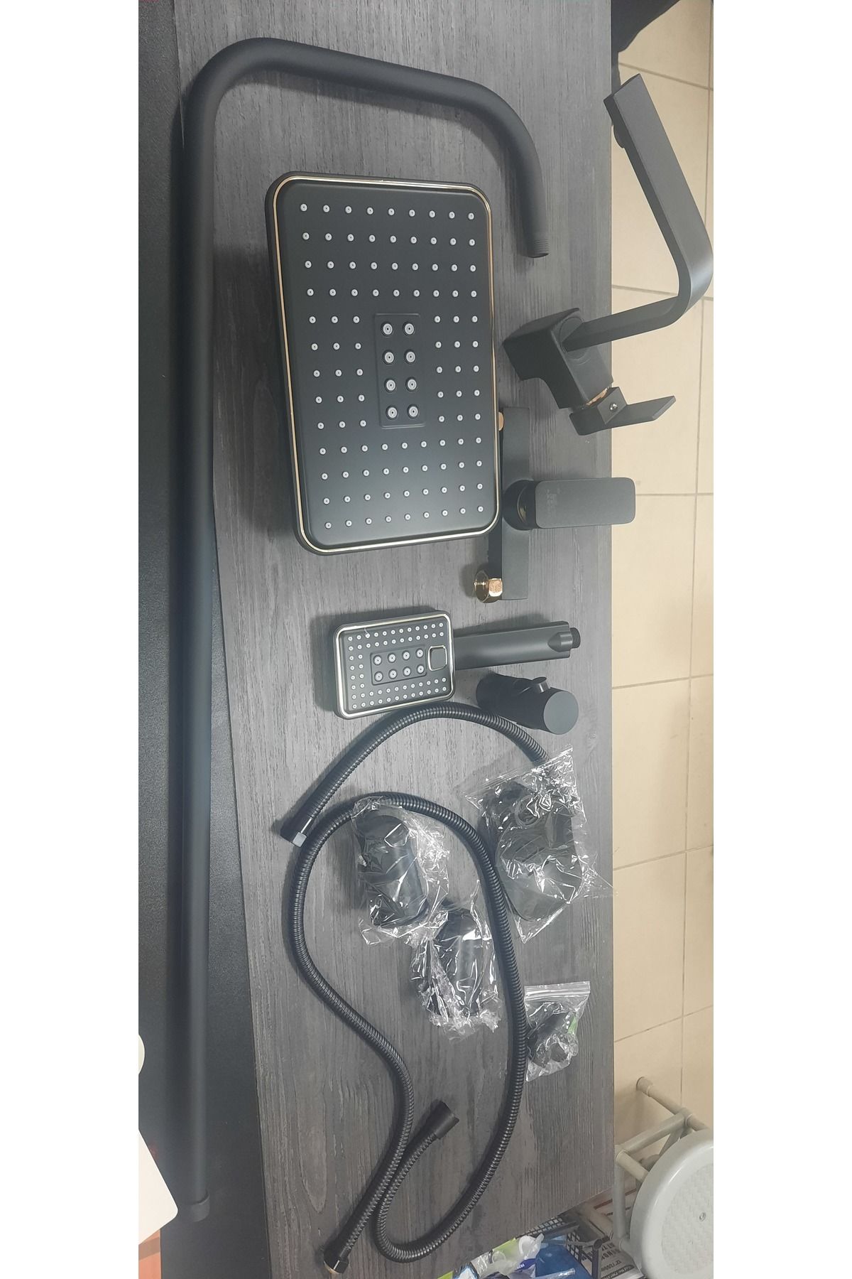 Kf Banyo seti 3 lü takım lavabo bataryası banyo bataryası ve düş robotu