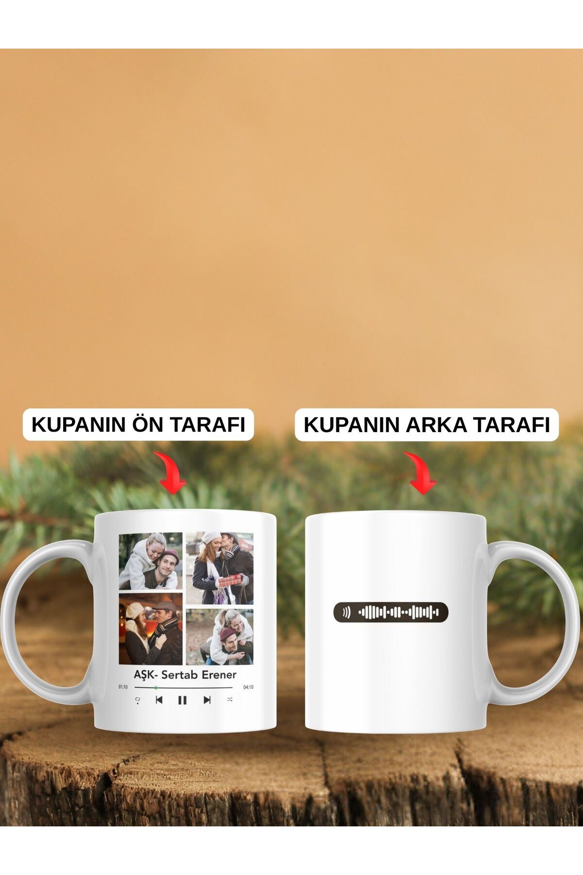 NOVA BASKI TASARIM kişiye özel tasarım spotify premium kupa hediye doğum günü