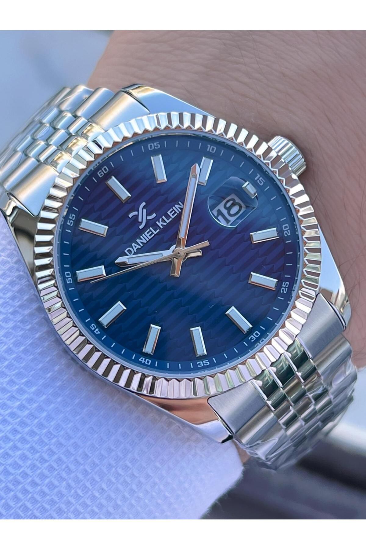 Daniel Klein Takvimli Kadran Rolex Kasa 30 Mt Suya Dayanıklı 2 Yıl Garantili Erkek Kol Saati FG.DK13