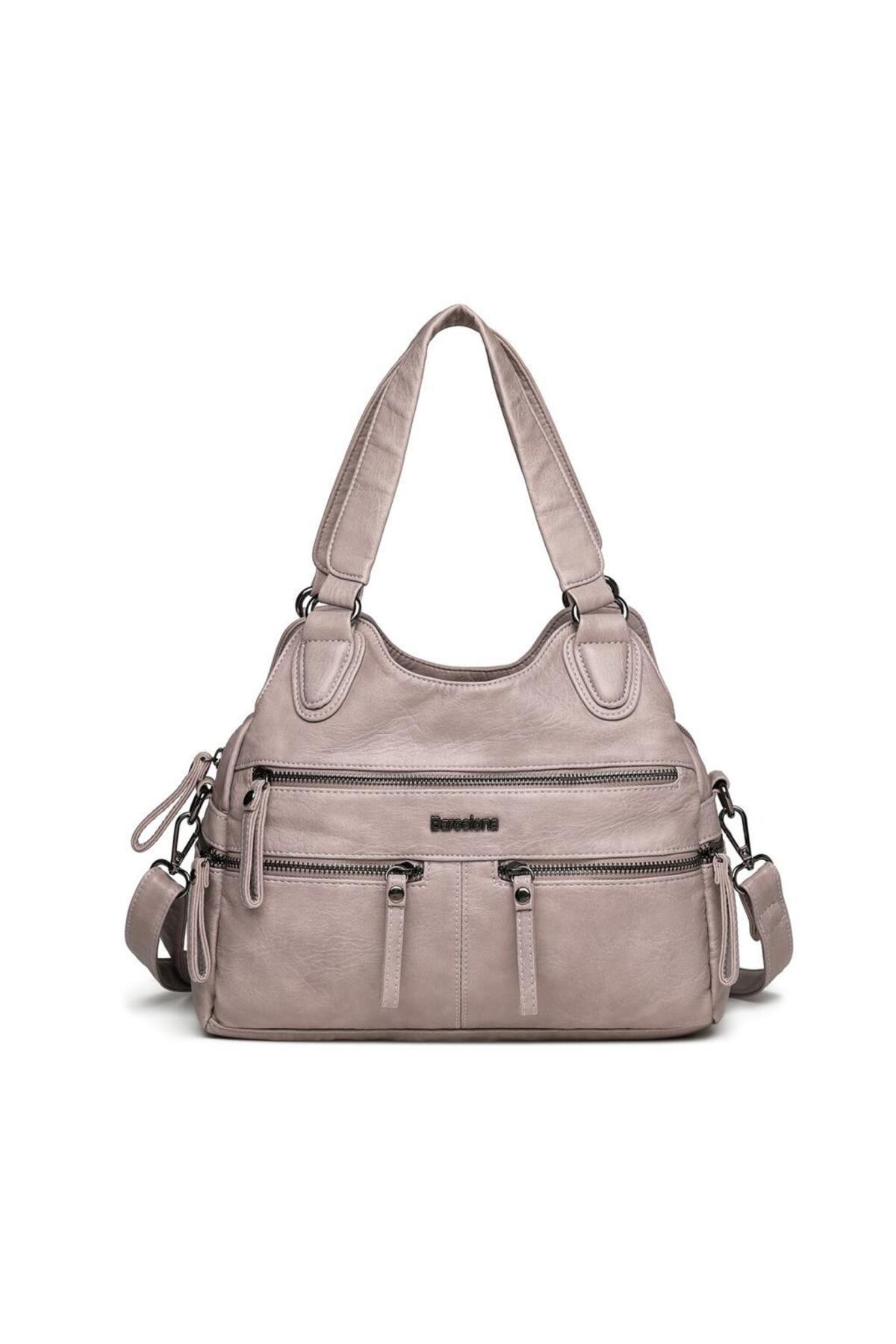 BARCELONA 21K Yıkama Deri Omuz Askılı Kadın Çantası 21K Barcelona