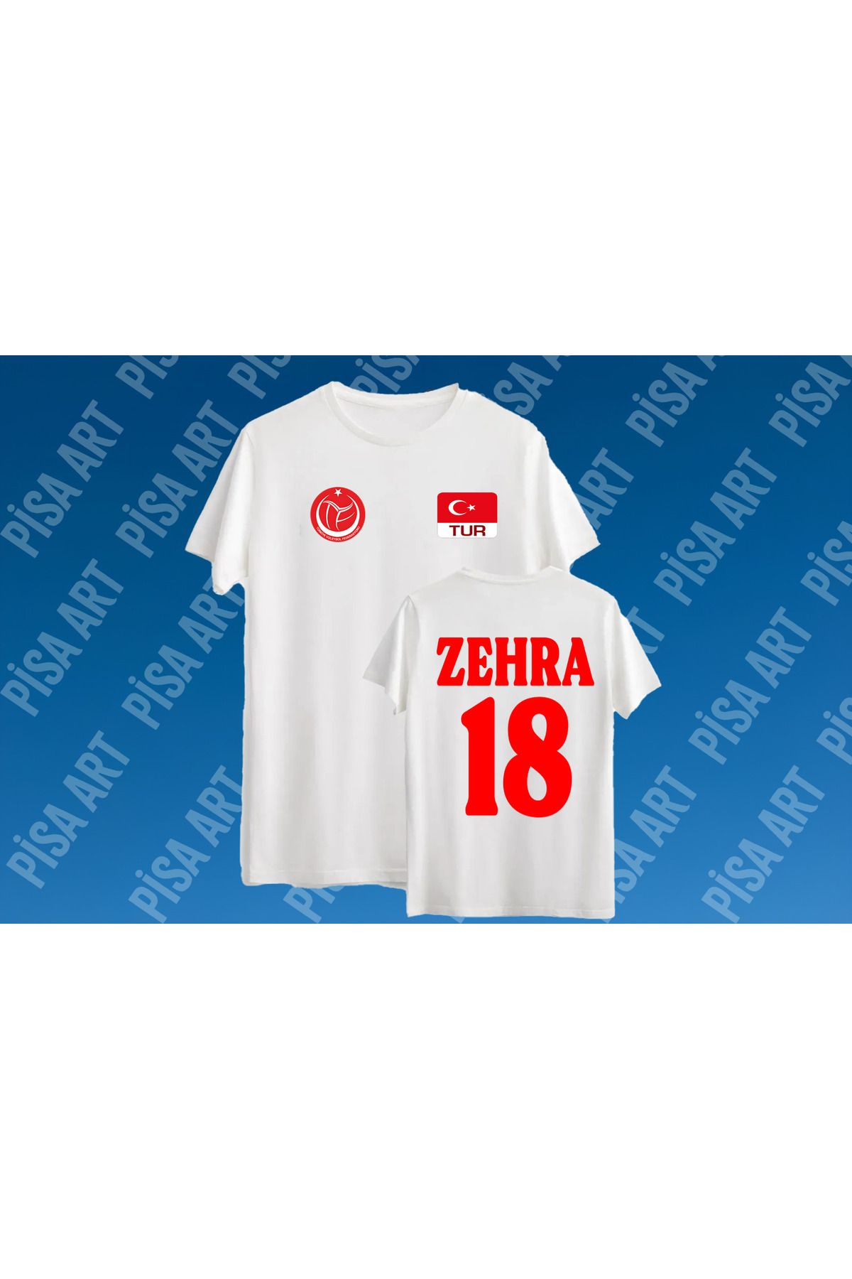 Pisa Art Voleybol Hande Baladın Yetişkin Ve Çocuk Unisex T-Shirt Kişiye Özel Baskı Yapılır