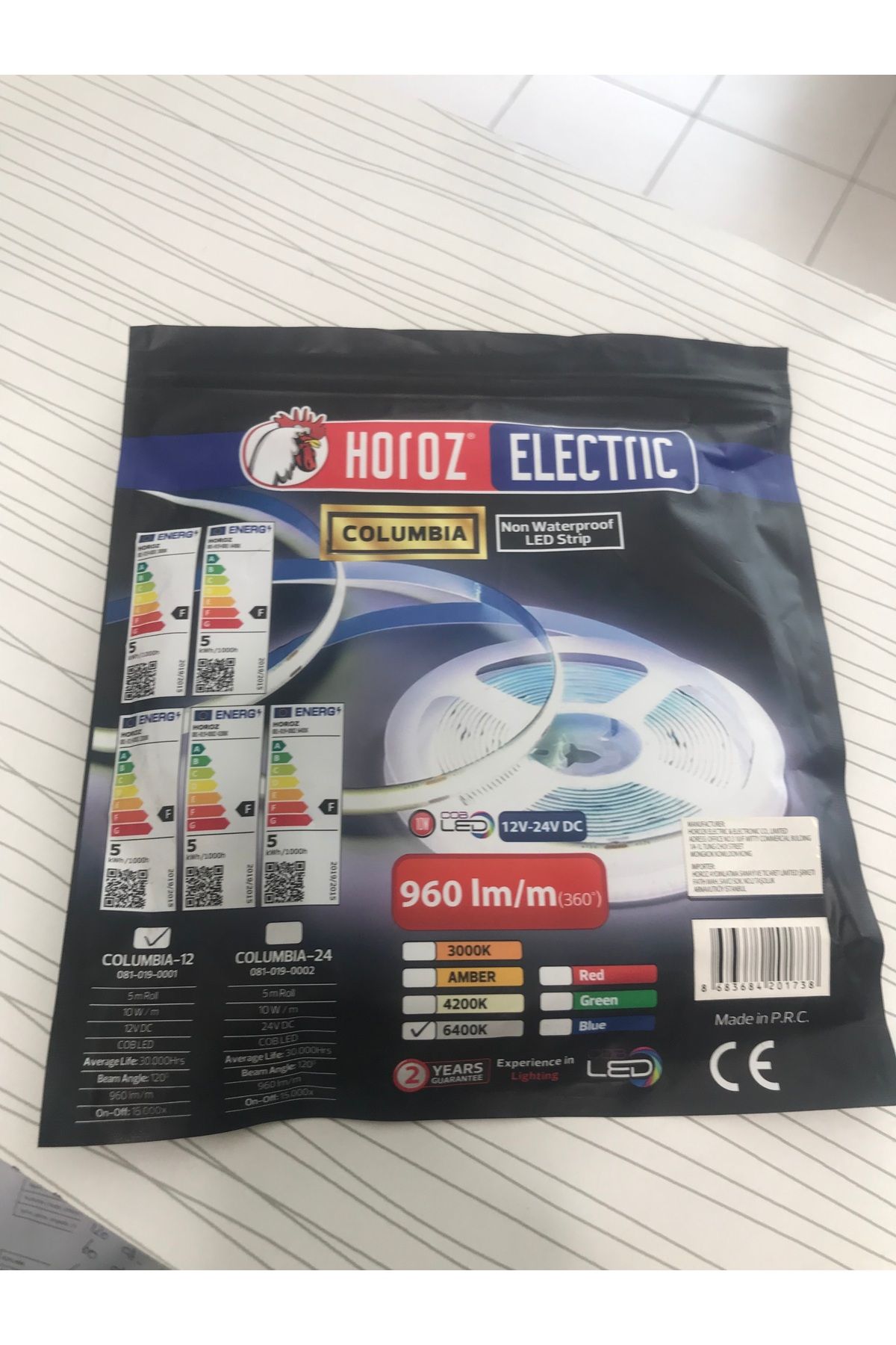 Horoz Columbia-12V Neon Şerit Led 6500K beyaz ışık 5 METRE