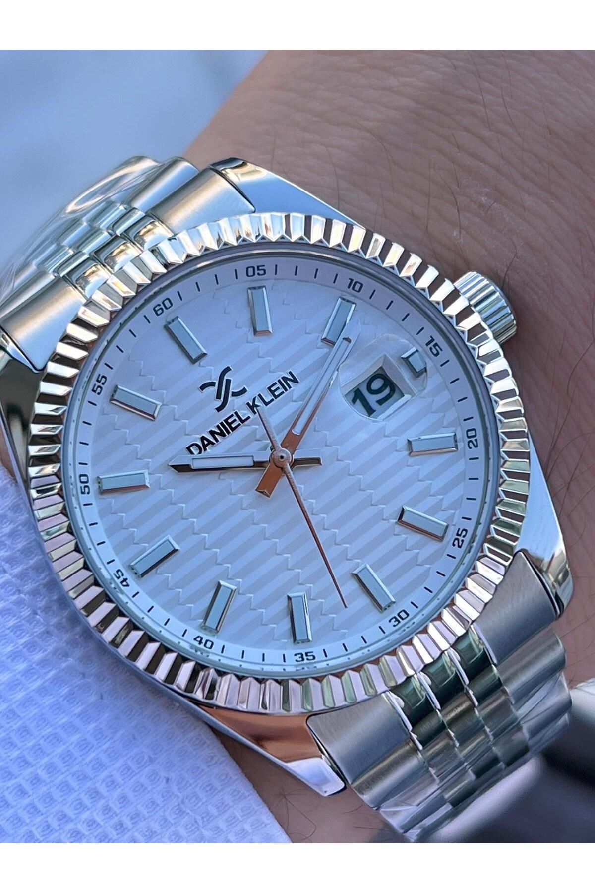 Daniel Klein Takvimli Kadran Rolex Kasa 30 Mt Suya Dayanıklı 2 Yıl Garantili Erkek Kol Saati FG.DK13