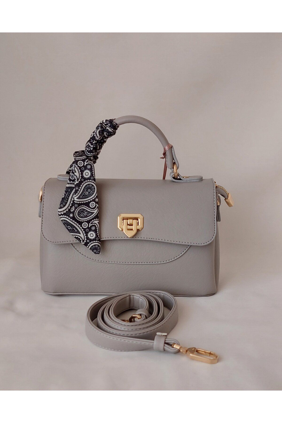 SARACH 252SV825 Model Sarach Marka Gri Renk El ve Omuz Çantası