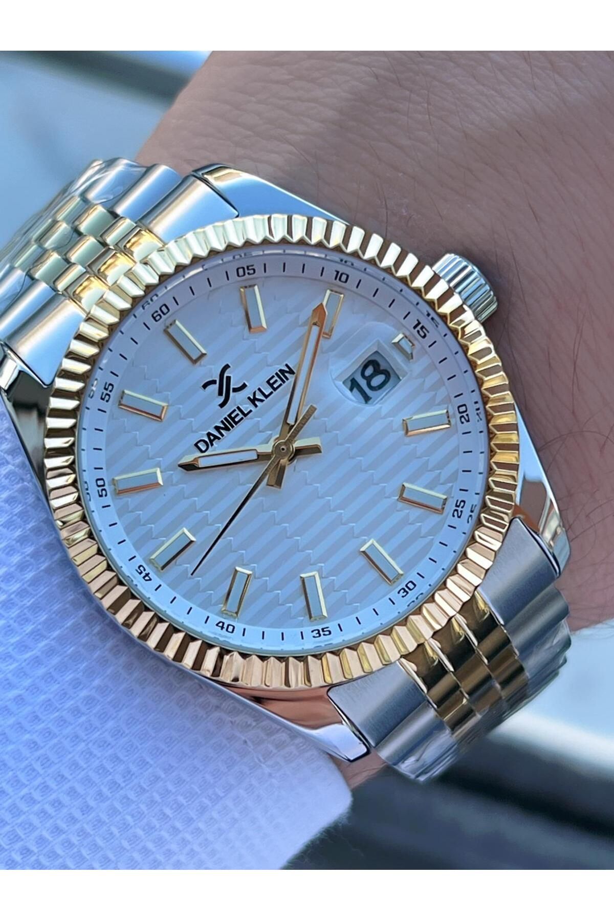 Daniel Klein Takvimli Kadran Rolex Kasa 30 Mt Suya Dayanıklı 2 Yıl Garantili Erkek Kol Saati FG.DK13