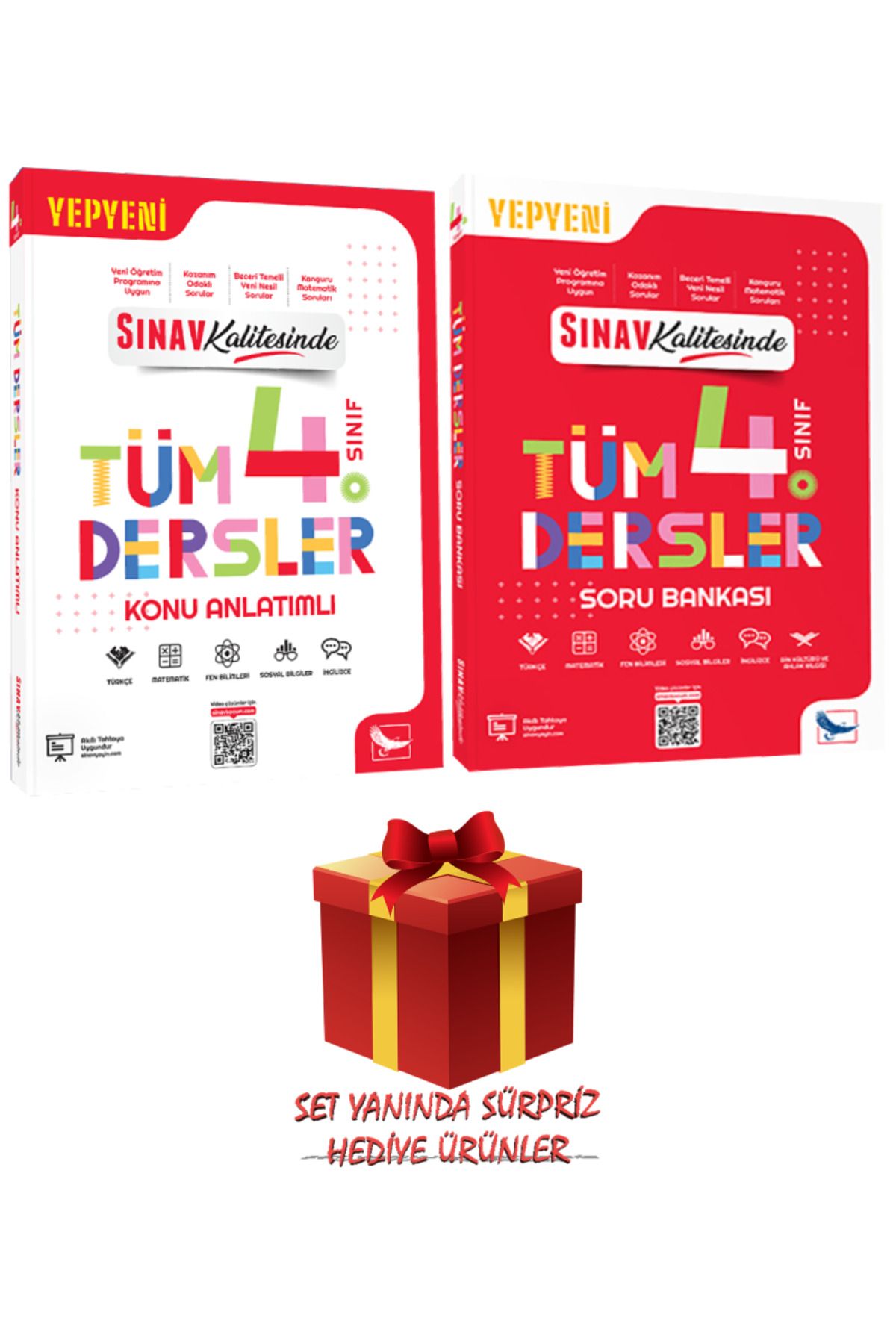 Sınav Yayınları 4. Sınıf Tüm Dersler Konu Anlatımlı+Soru Bankası+Hediye
