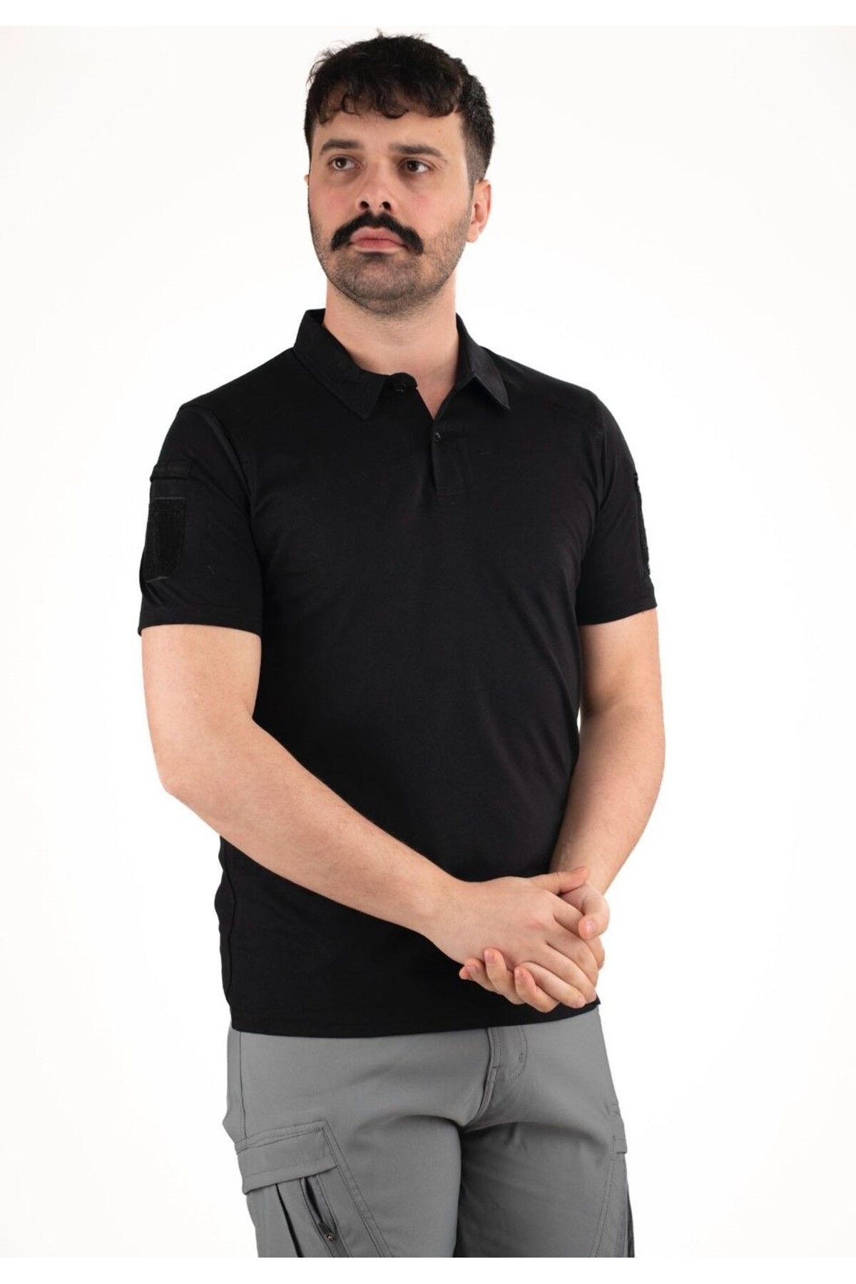 NKYSTORE Taktik Tişört – Polo Yaka Cepli Kol Tasarımı, Nefes Alabilir Kumaş