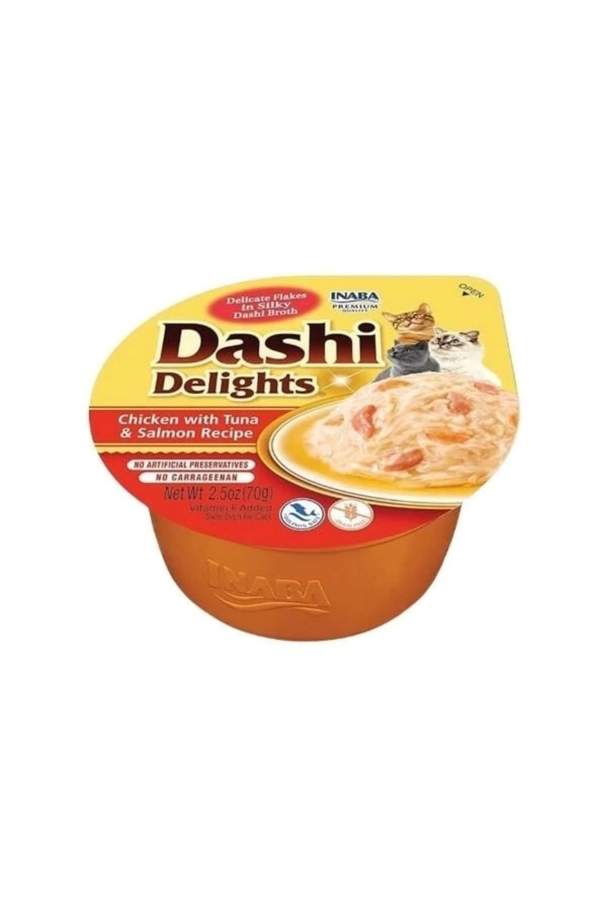 Generic Inaba Ciao Dashi Delights Tavuklu Ton ve Somon Balıklı Kedi Çorbası 70 Gr