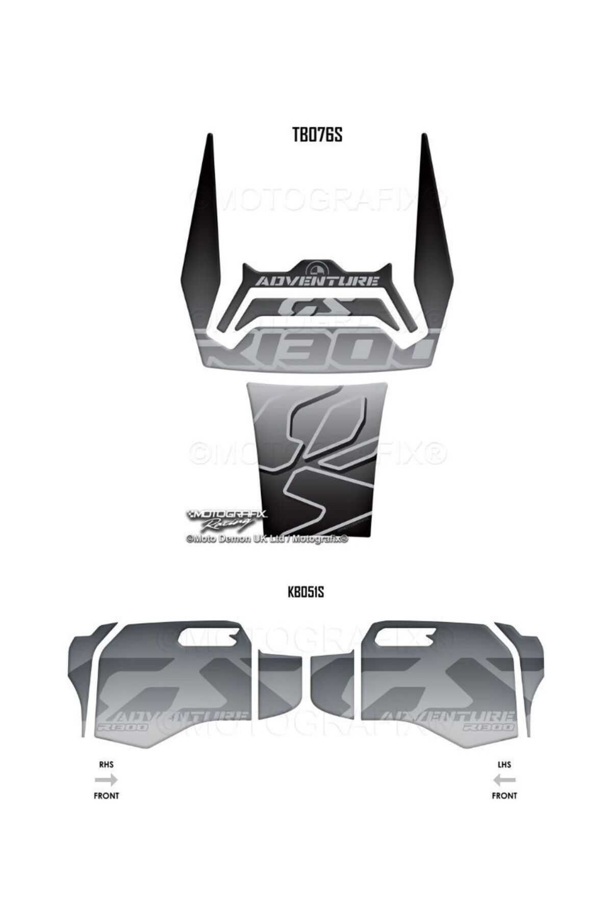 motografix Tank - Knee Pad BMW R1300GS Adventure Trophy 2024-2025