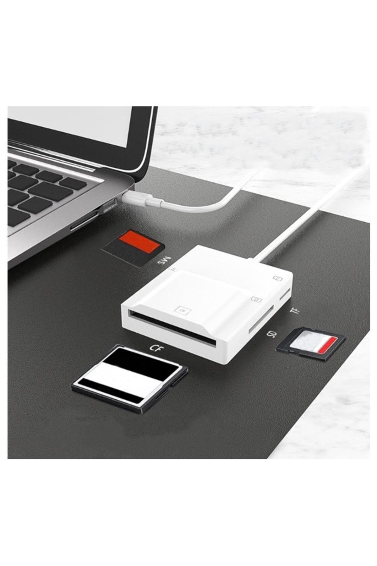 Zilevo 4 IN 1 Type-C TF - CF - SD - MicroSD Kart Okuyucu